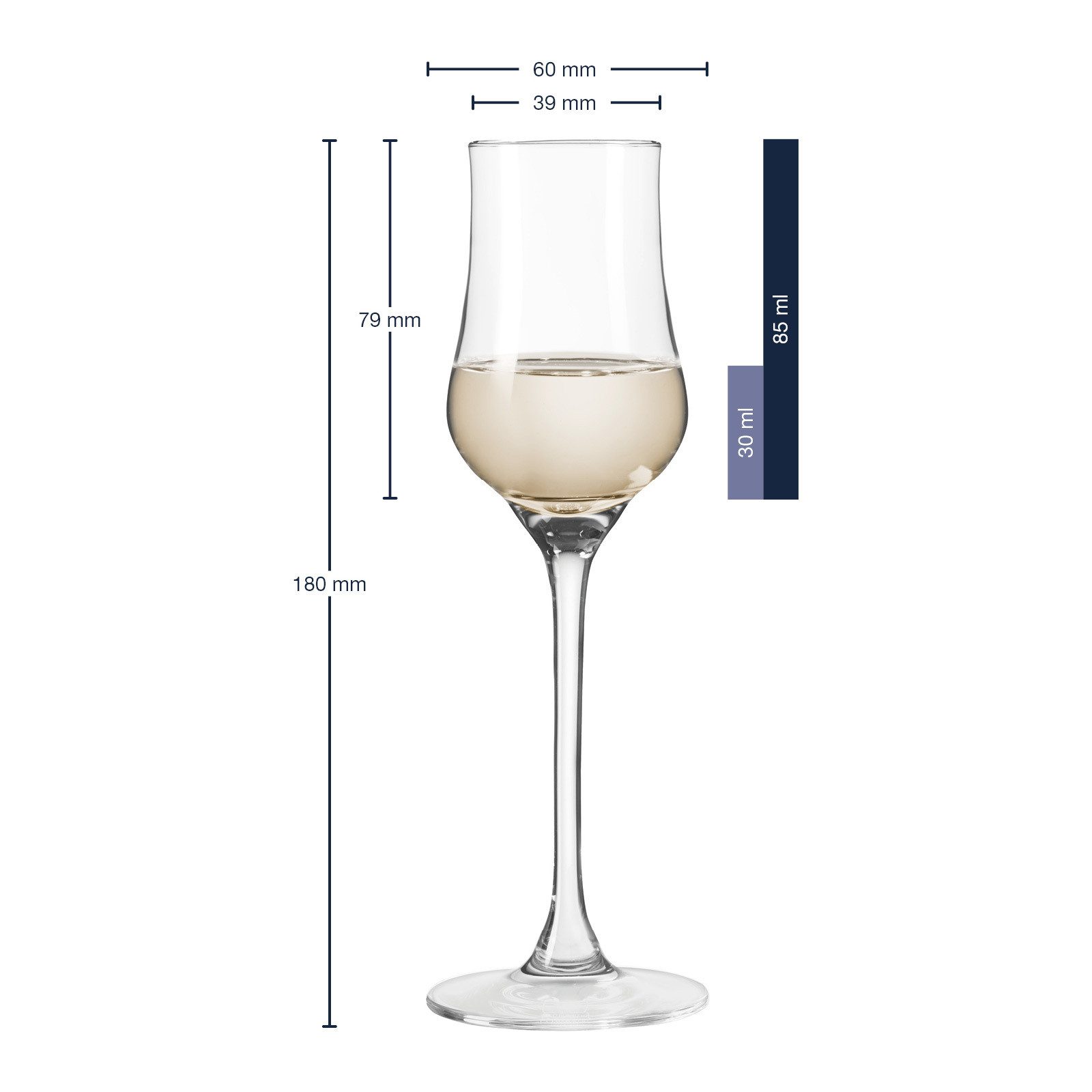 LEONARDO Aperitifglas Puccini Gastro-Edition, 6-tlg., Glas
