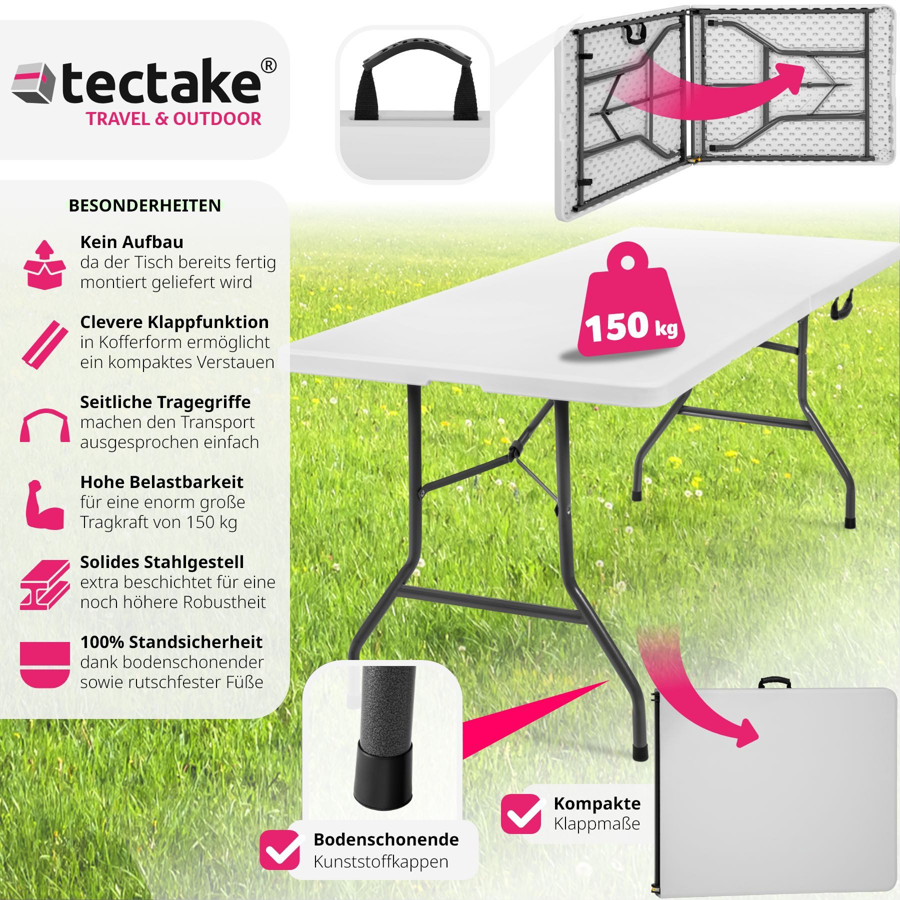 tectake Campingtisch (1-St., 1 tlg), Einfach günstig online kaufen