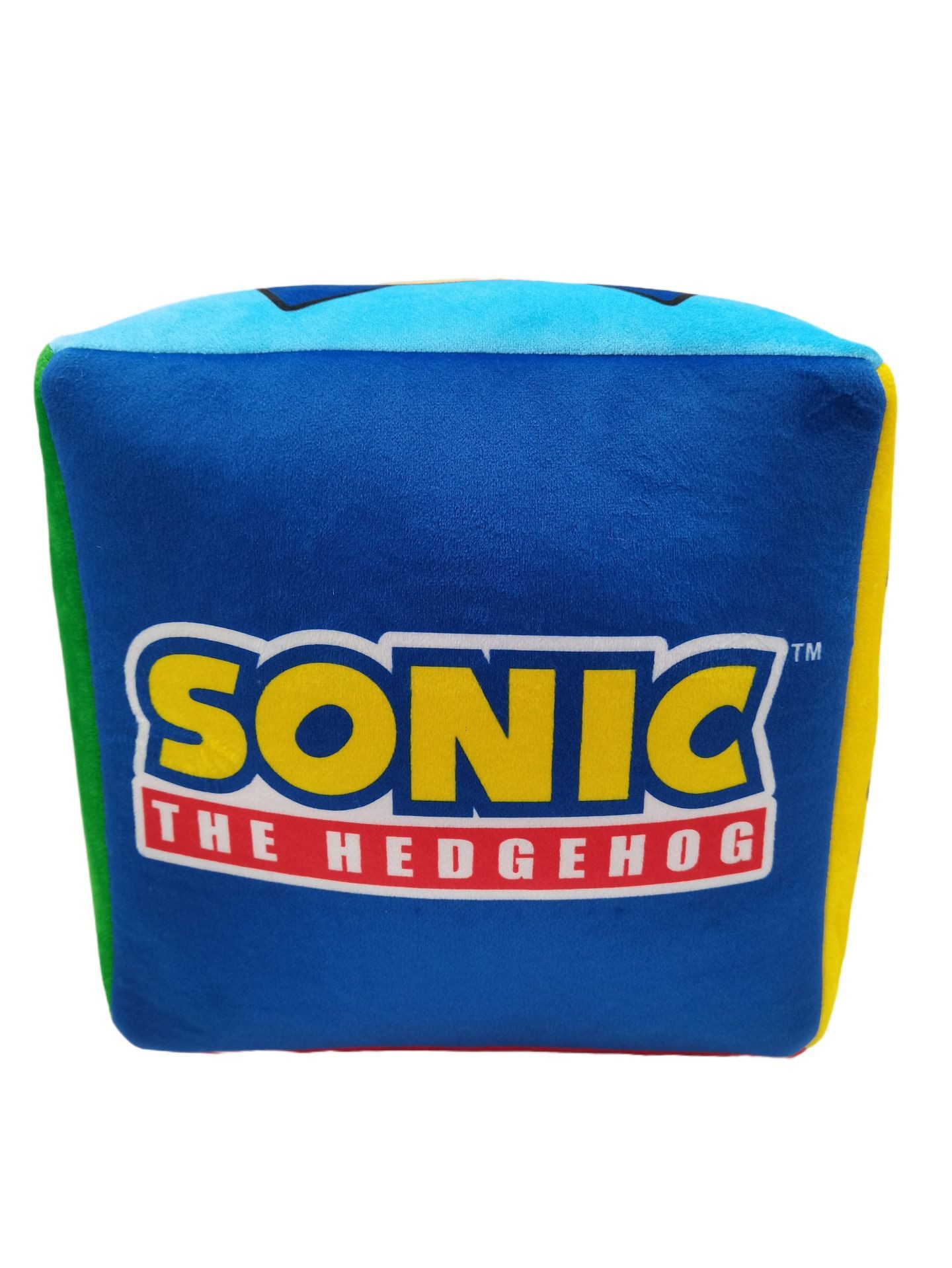 Sonic The Hedgehog Dekokissen Würfelkissen Weiches Polyester-Kuschelkissen 25x25x25 cm