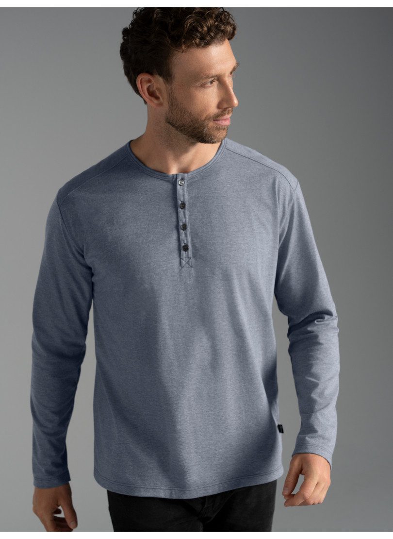 Trigema Longsleeve TRIGEMA Langarmshirt mit Knopfleiste (1-tlg) – Bild 3 von 3