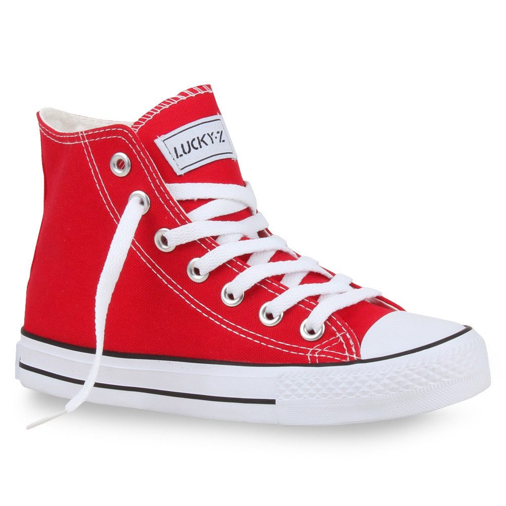 VAN HILL 94589 Sneaker Damen High Top Sneaker Sportschuhe Kult Schnürer Turnschuhe
