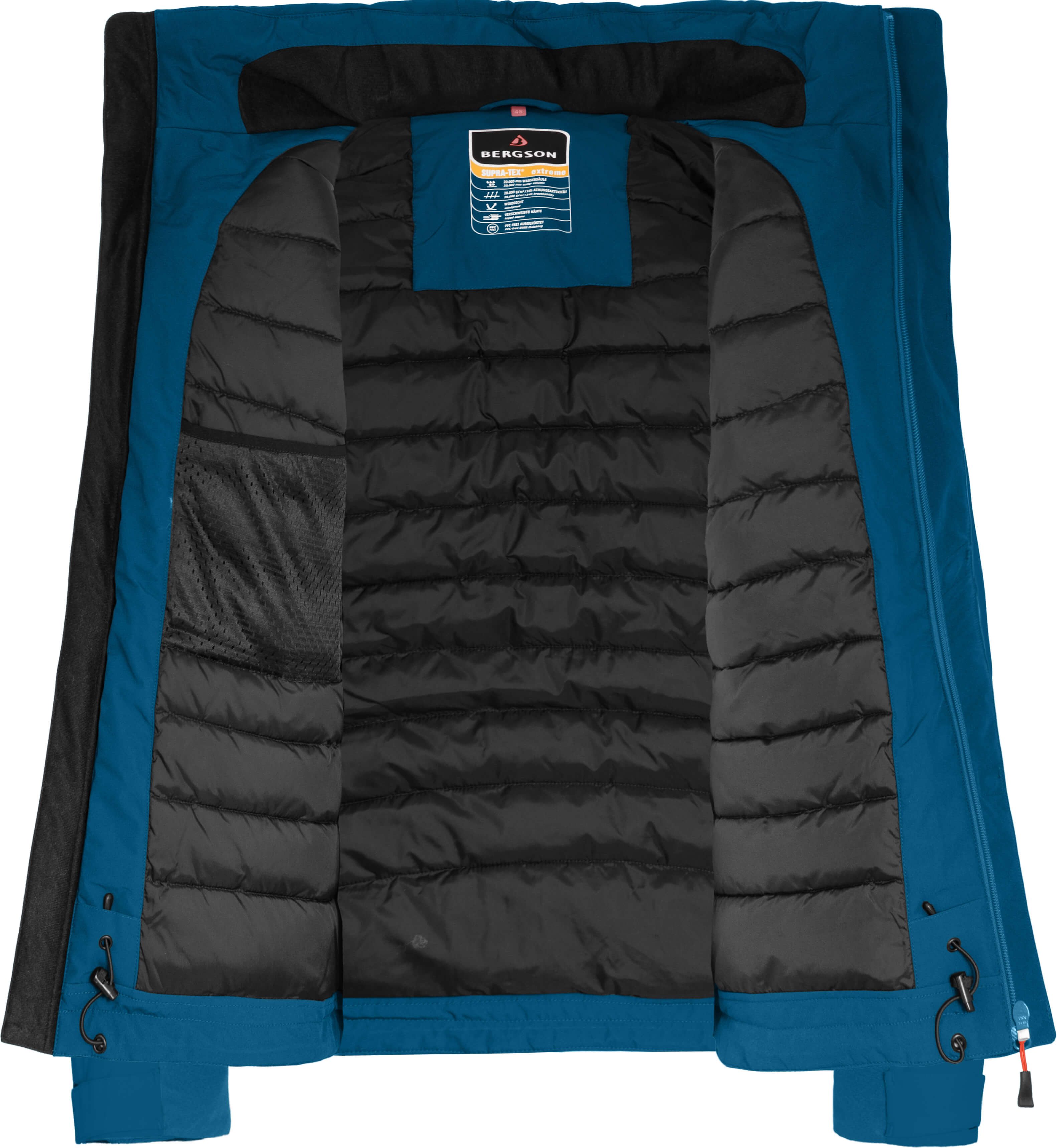Bergson Regenjacke KAJAANI Herren Winter-Regenjacke, warm wattiert, 20000 mm Wassersäule, Innen – Bild 5 von 5