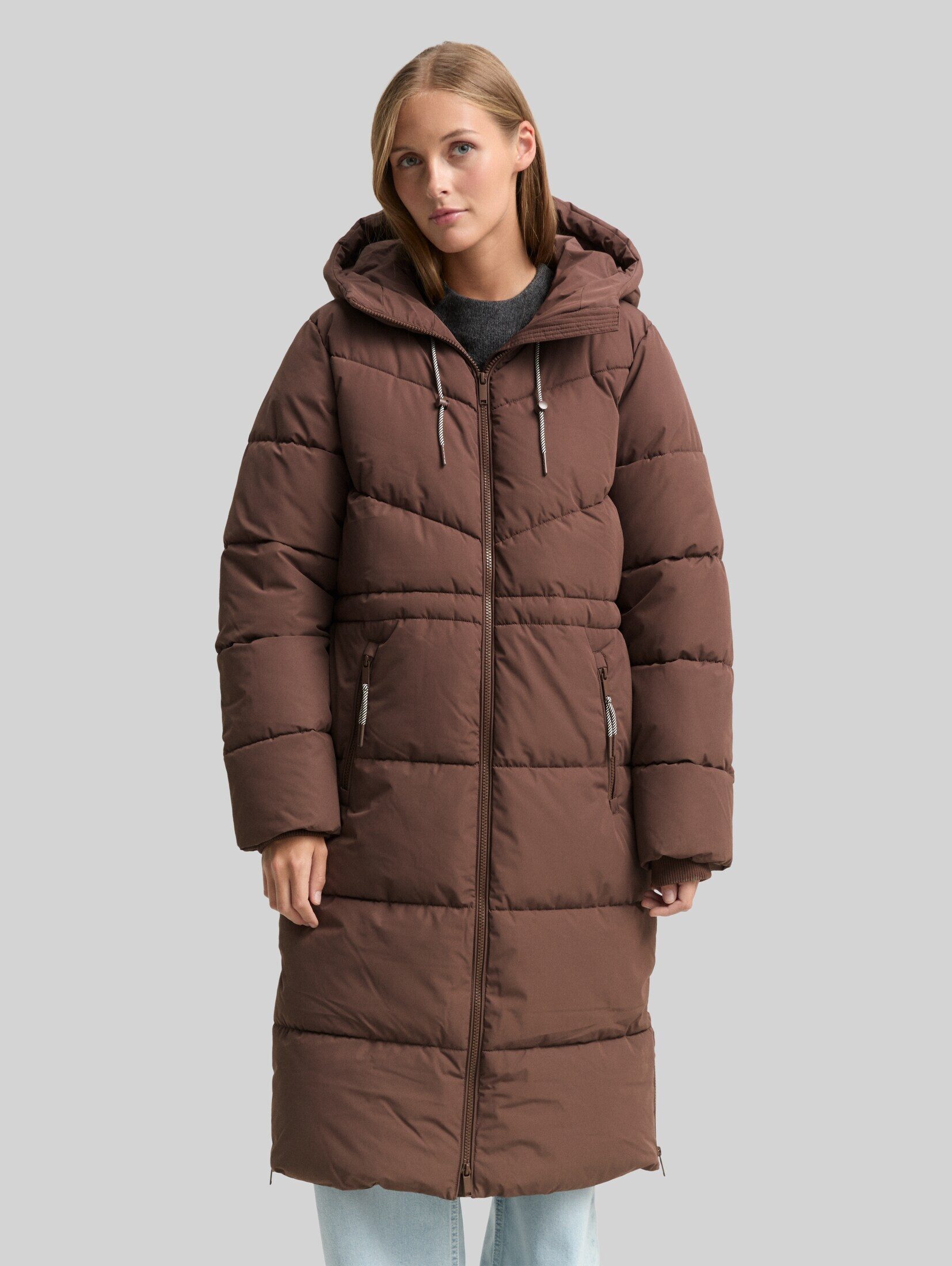 TOM TAILOR Denim Steppmantel Jacken Puffer-Mantel mit Kapuze
