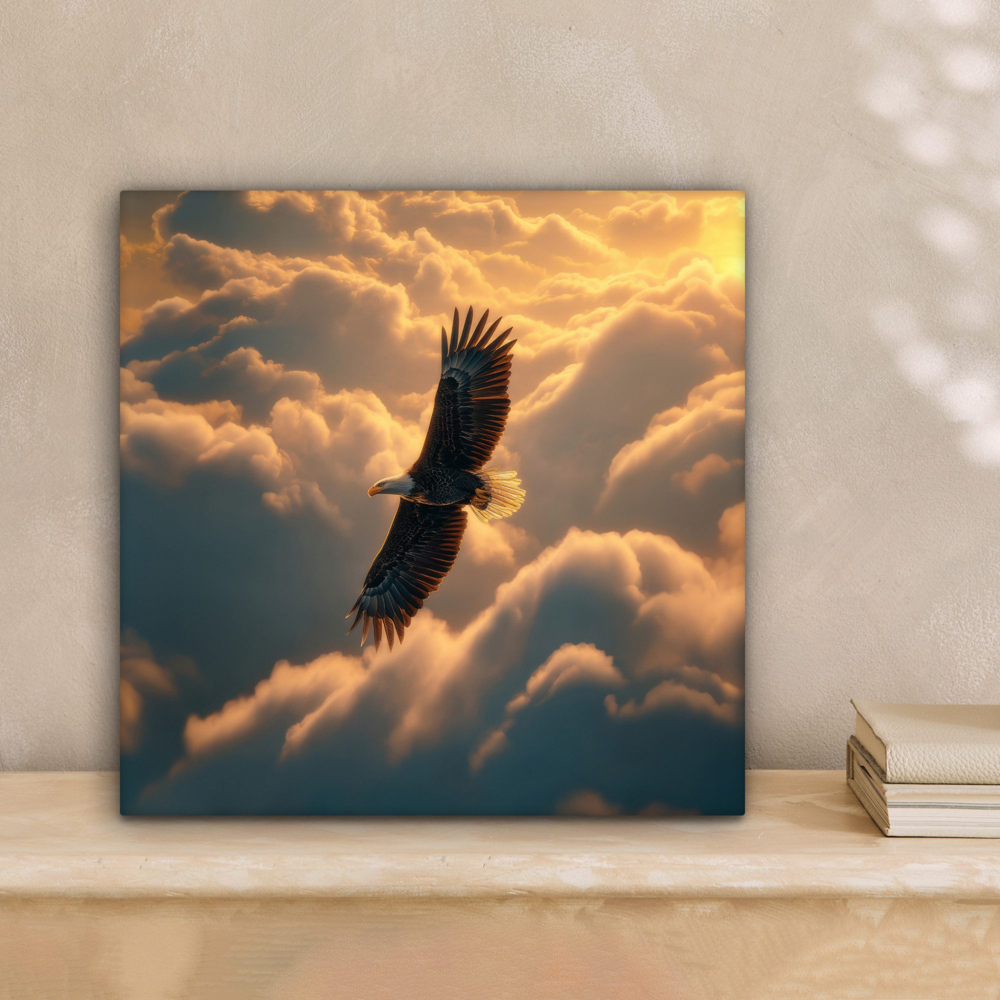 OneMillionCanvasses® Leinwandbild Adler - Wolken - Sonne, Fotodruck (1 St), günstig online kaufen