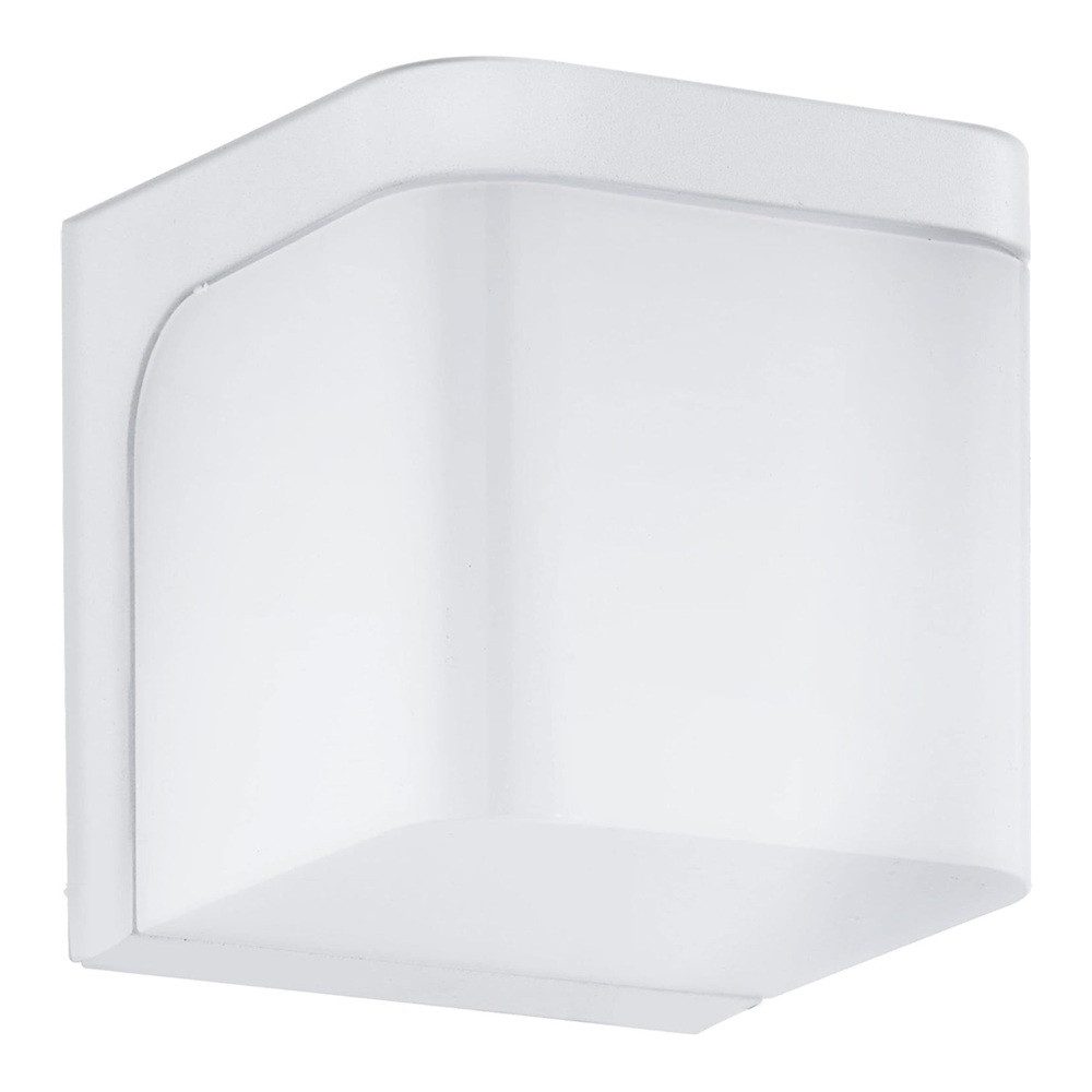 EGLO Außen-Wandleuchte 96255 EGLO LED Aussen-Wandleuchte "JORBA" ALU weiß 11x11x11cm