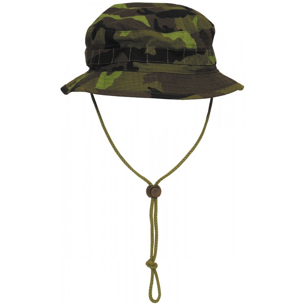 MFH Outdoorhut Brit. Buschhut, mit Kinnband, SF Boonie, Rip Stop, CZ tarn - XL (Packung) umlaufende Schlaufen
