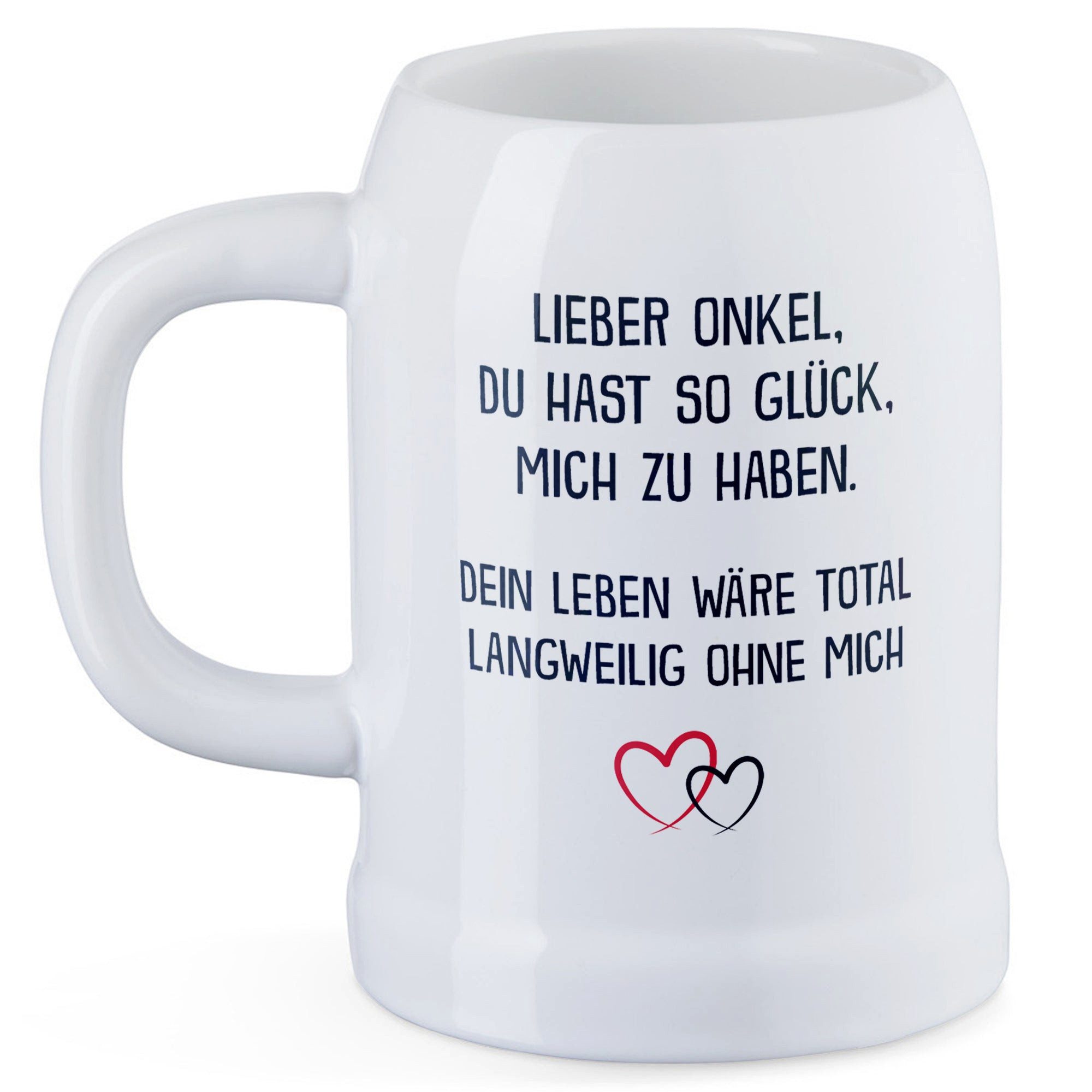 22Feels Bierkrug Bester Onkel Geschenk Bday Weihnachten von Nichte Neffe, Keramik, IN DEUTSCHLAND BEDRUCKT, Spülmaschinenfest