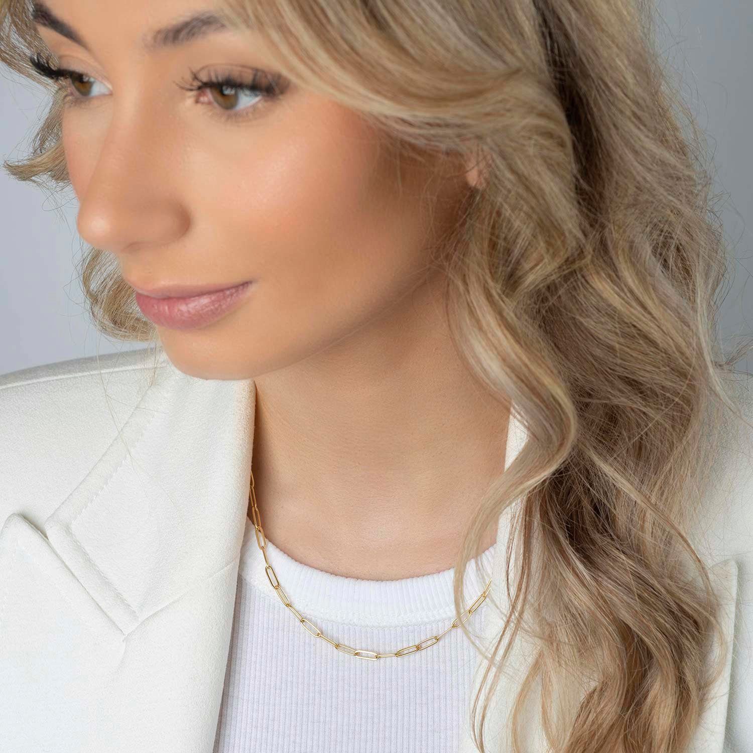 Materia Goldkette Damen Gold Ankerkette weite Glieder K21, Sterlingsilber, günstig online kaufen