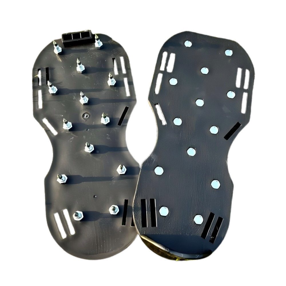 SIKAINI Vertikutierer Verstellbare Belüftungsschuhe mit Metallnägeln, (Universelle Passform Hochwertiges Material), Fördert einen gesunden Rasen Stabile Metallspikes
