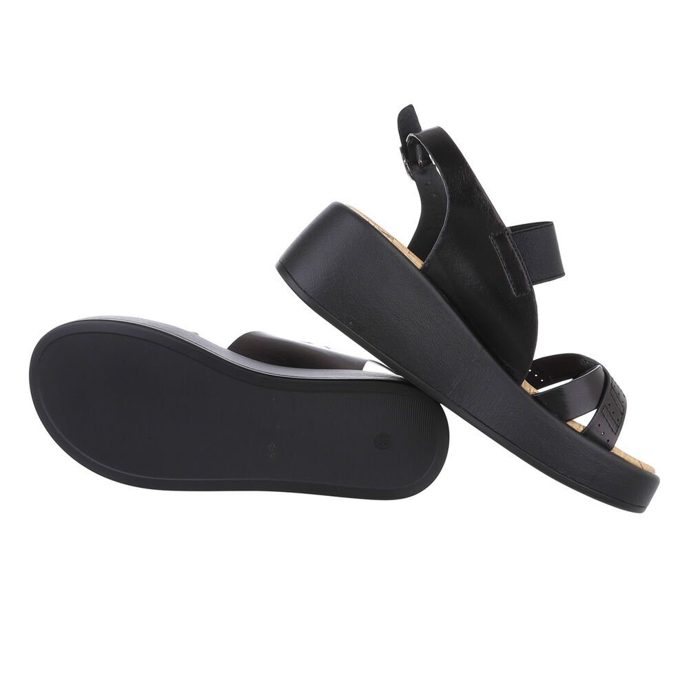 Ital-Design Damen Freizeit Plateausandaletten Keilabsatz/Wedge Keilsandalet günstig online kaufen