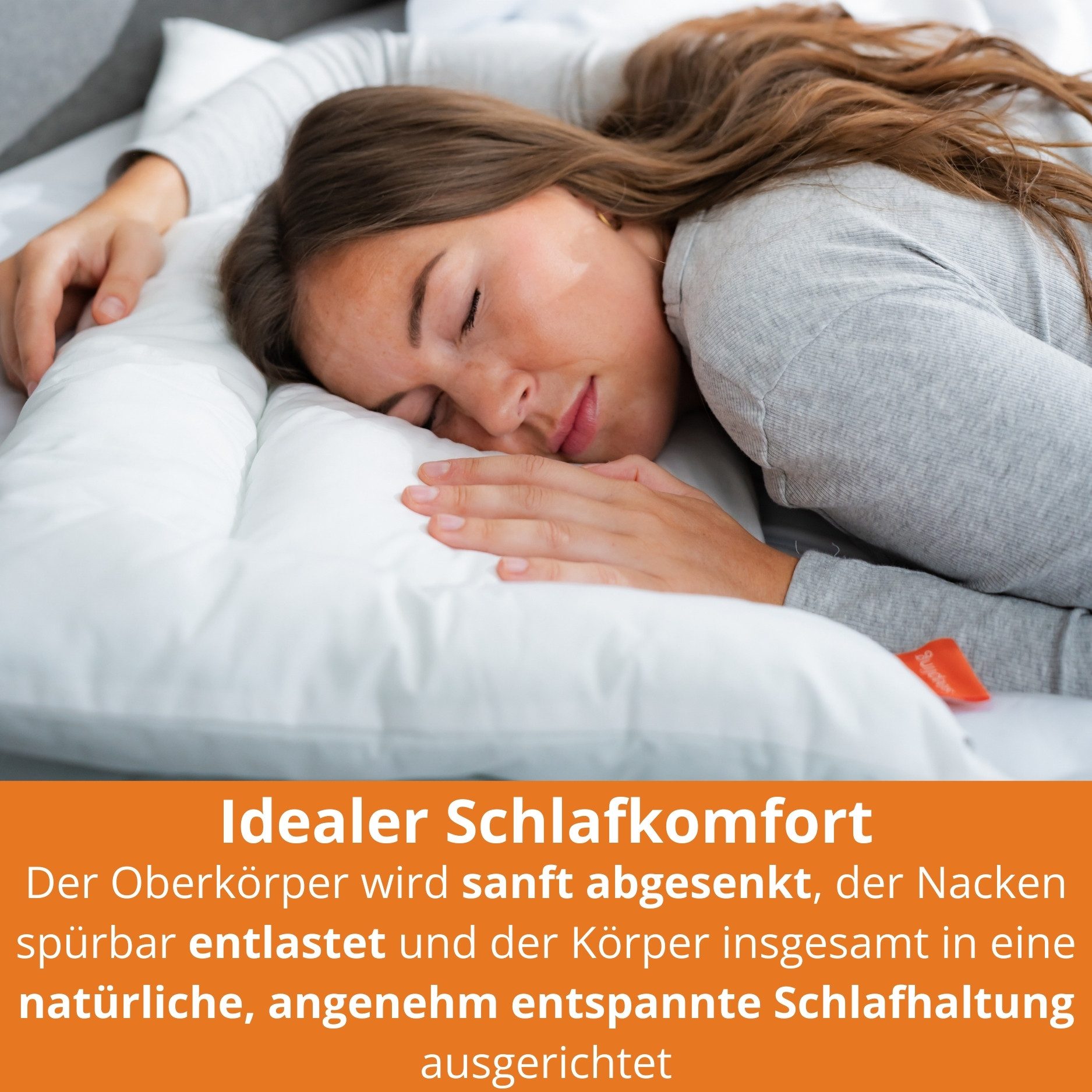 sleepling Nackenstützkissen Klappkissen, multifunktionales Kopfkissen, Füllung: Polyester, Bezug: Polyester, Seitenschläfer, Rückenschläfer, Bauchschläfer, Ents – Bild 4 von 5