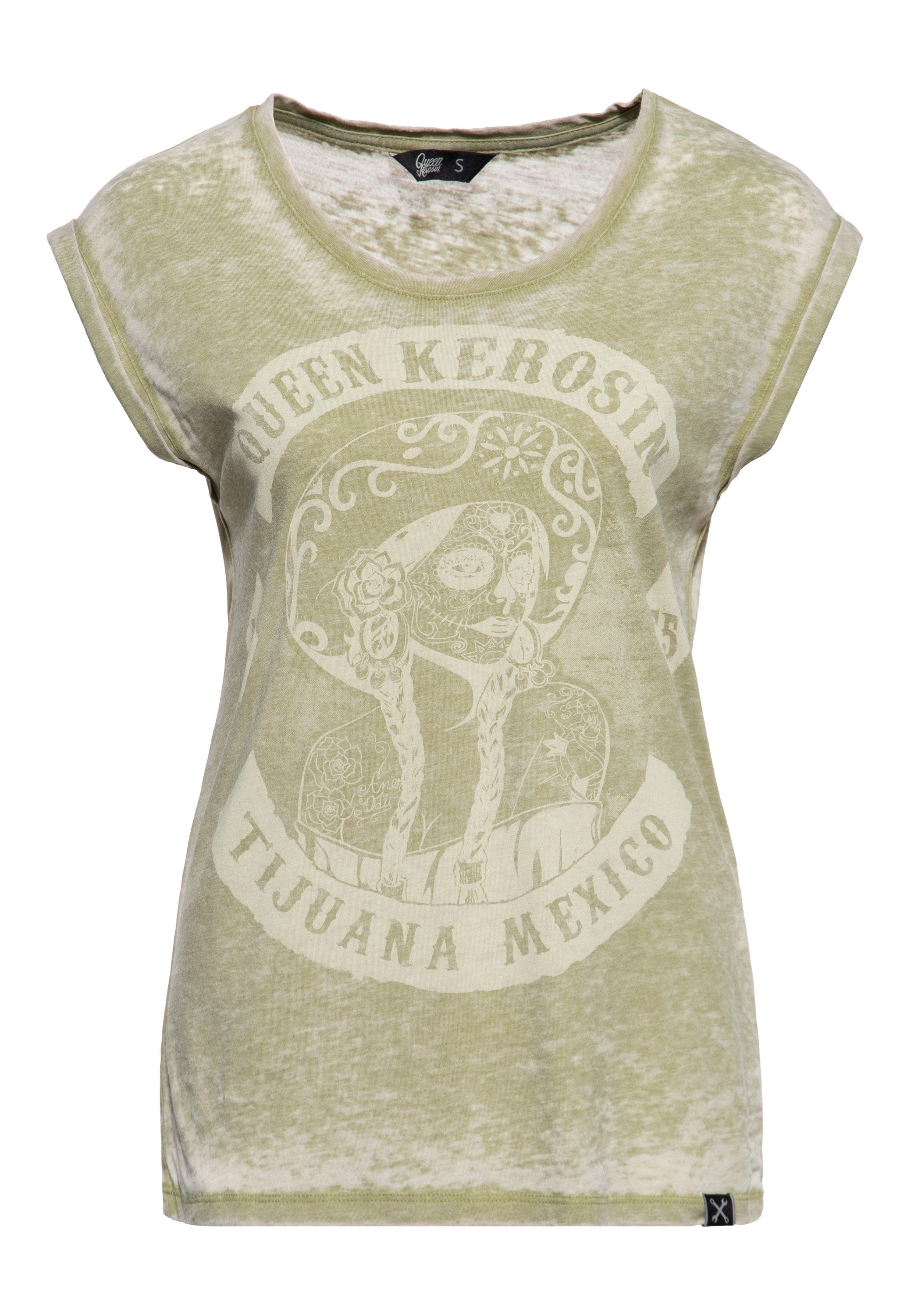 QueenKerosin Print-Shirt Tijuana Mexico (1-tlg) Enzym günstig online kaufen