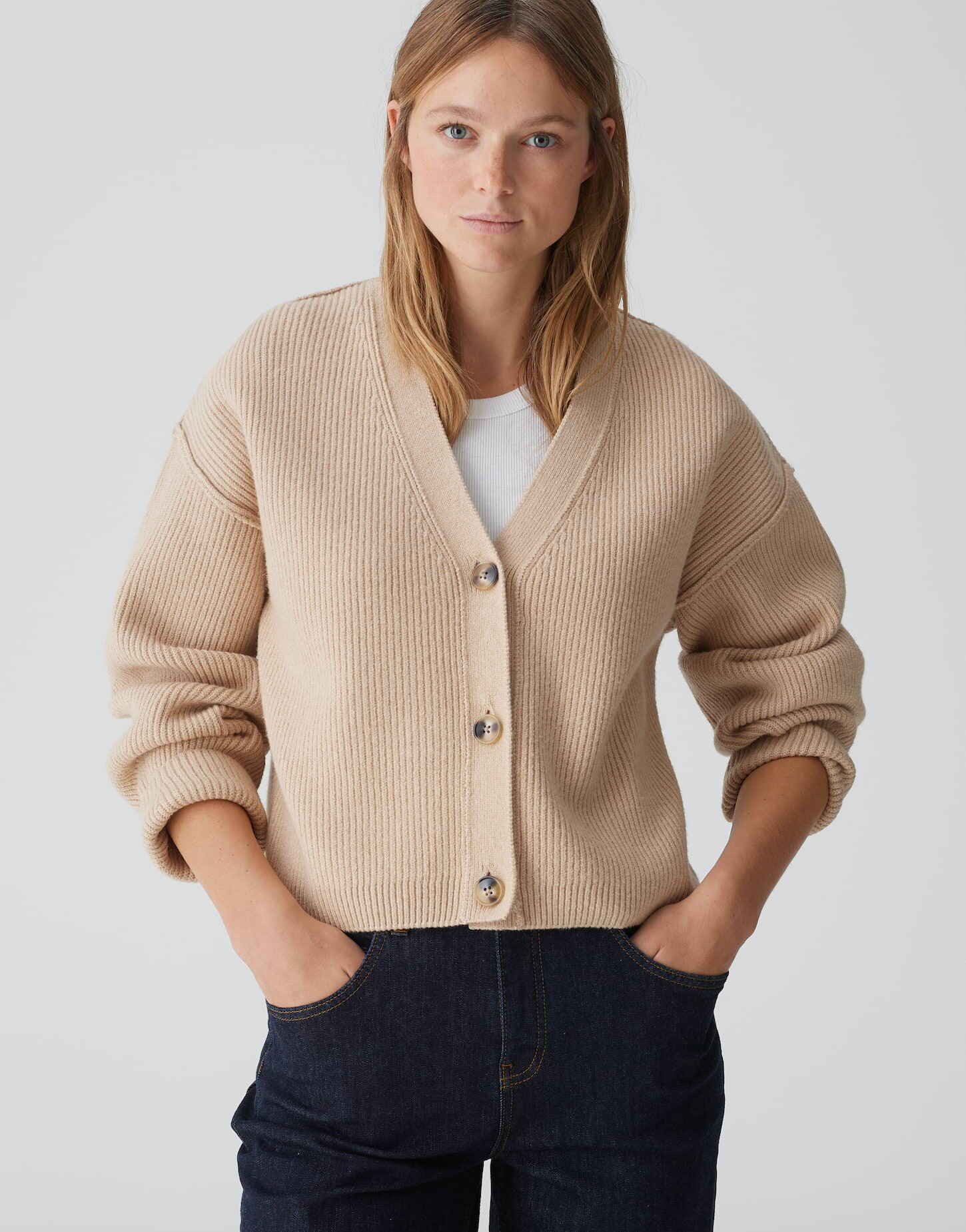 OPUS Cardigan Ripp-Cardigan DAUTUMA Loose mit günstig online kaufen