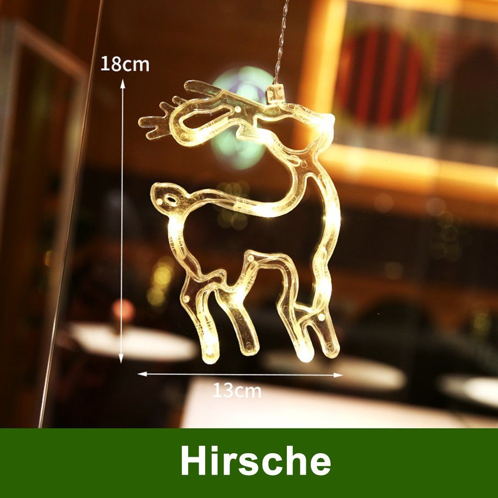 Sunicol Lichterkette LED Lichtervorhang mit Saugnapf, Weihnachten Fensterde günstig online kaufen