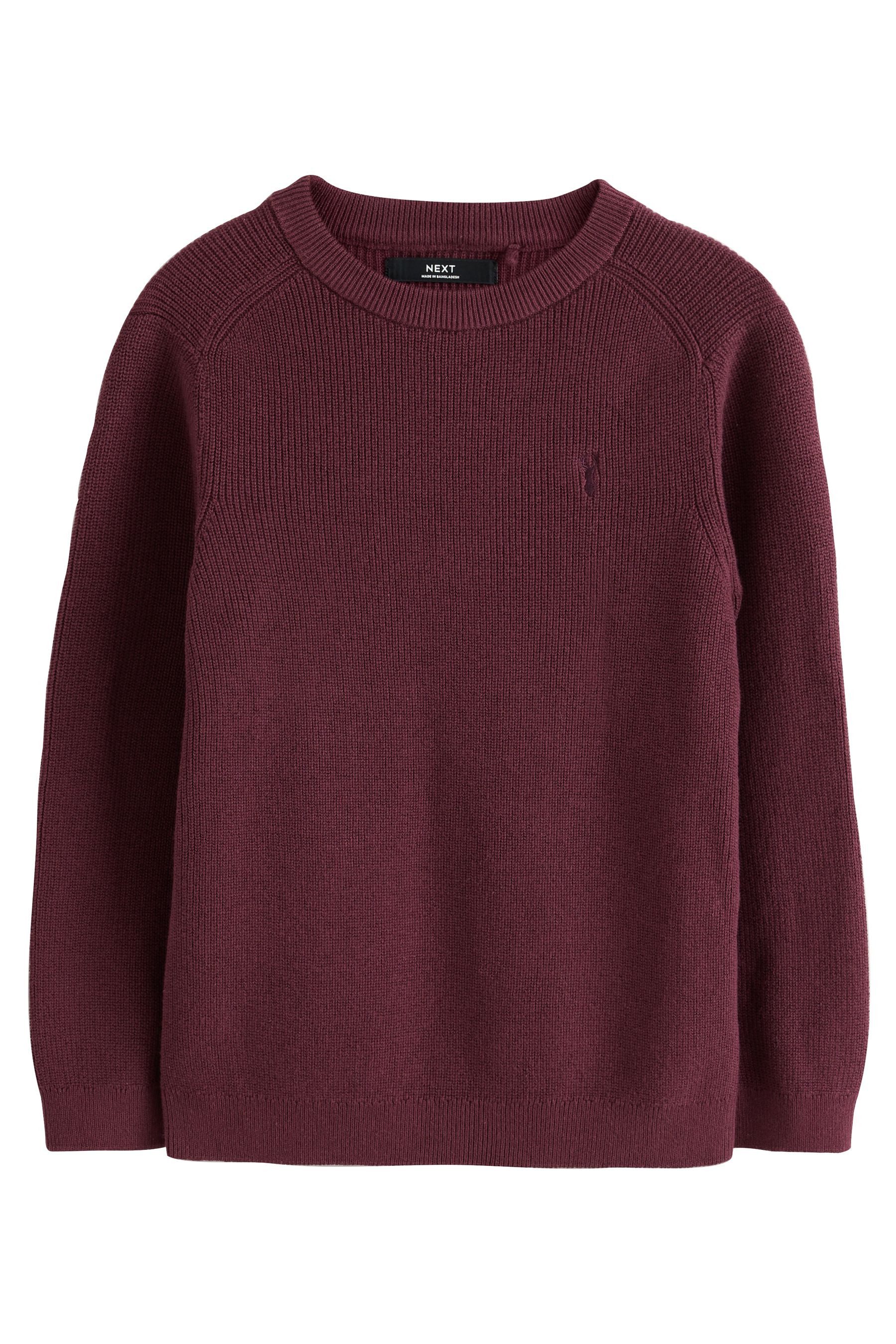 Next Rundhalspullover Strickpullover mit Rundhalsausschnitt und Hirsch (1-tlg)