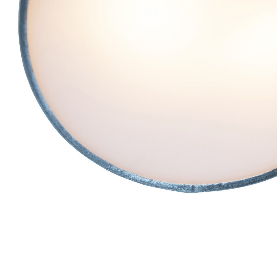 Qazqa Deckenleuchte Drum, ohne Leuchtmittel, E27, Blau, Modern, Textil, 2-f günstig online kaufen