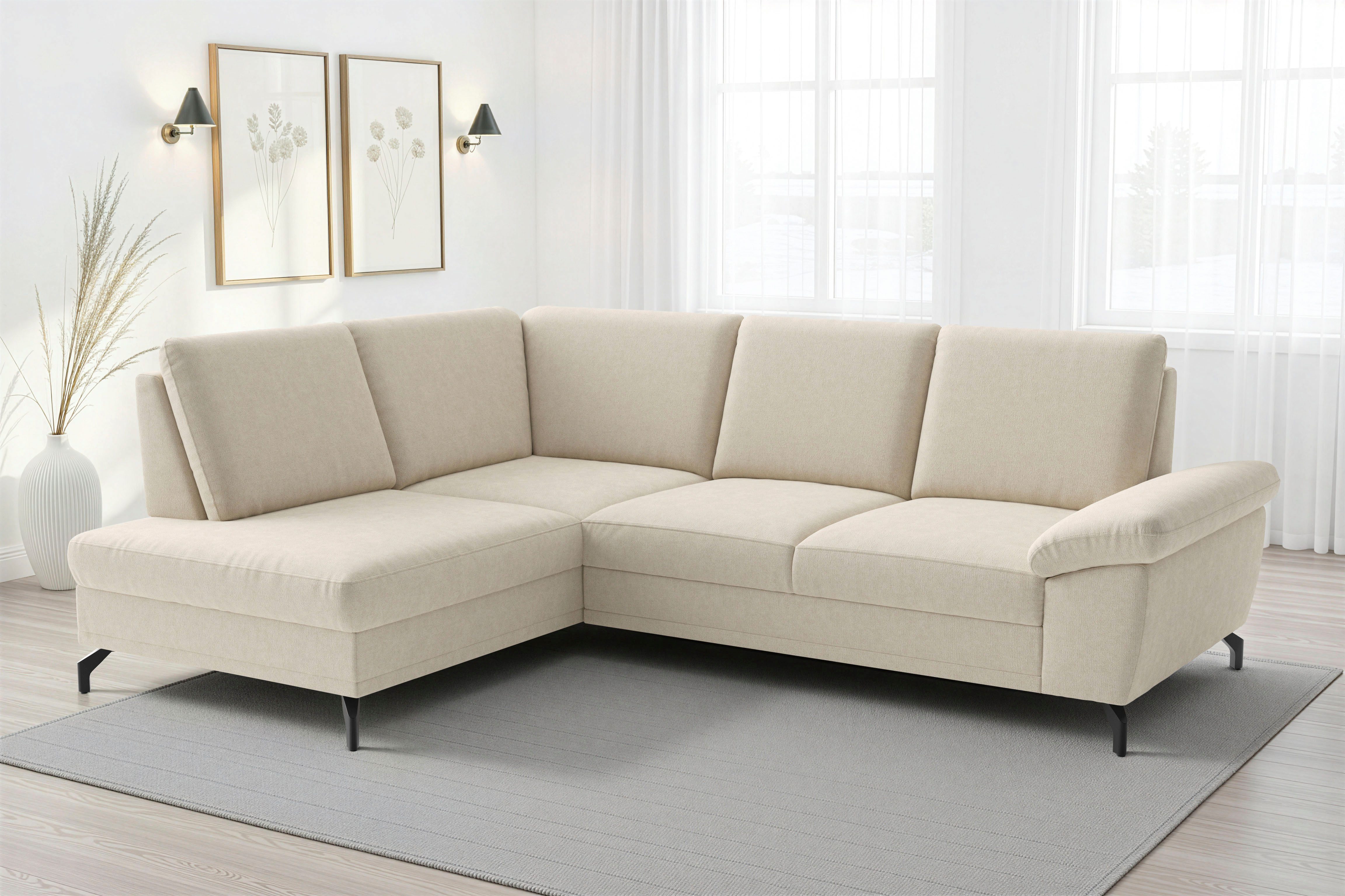 Ecksofa Chelsea L-Form, B: 264 cm, mit Armteil-& Sitztiefenverstellung