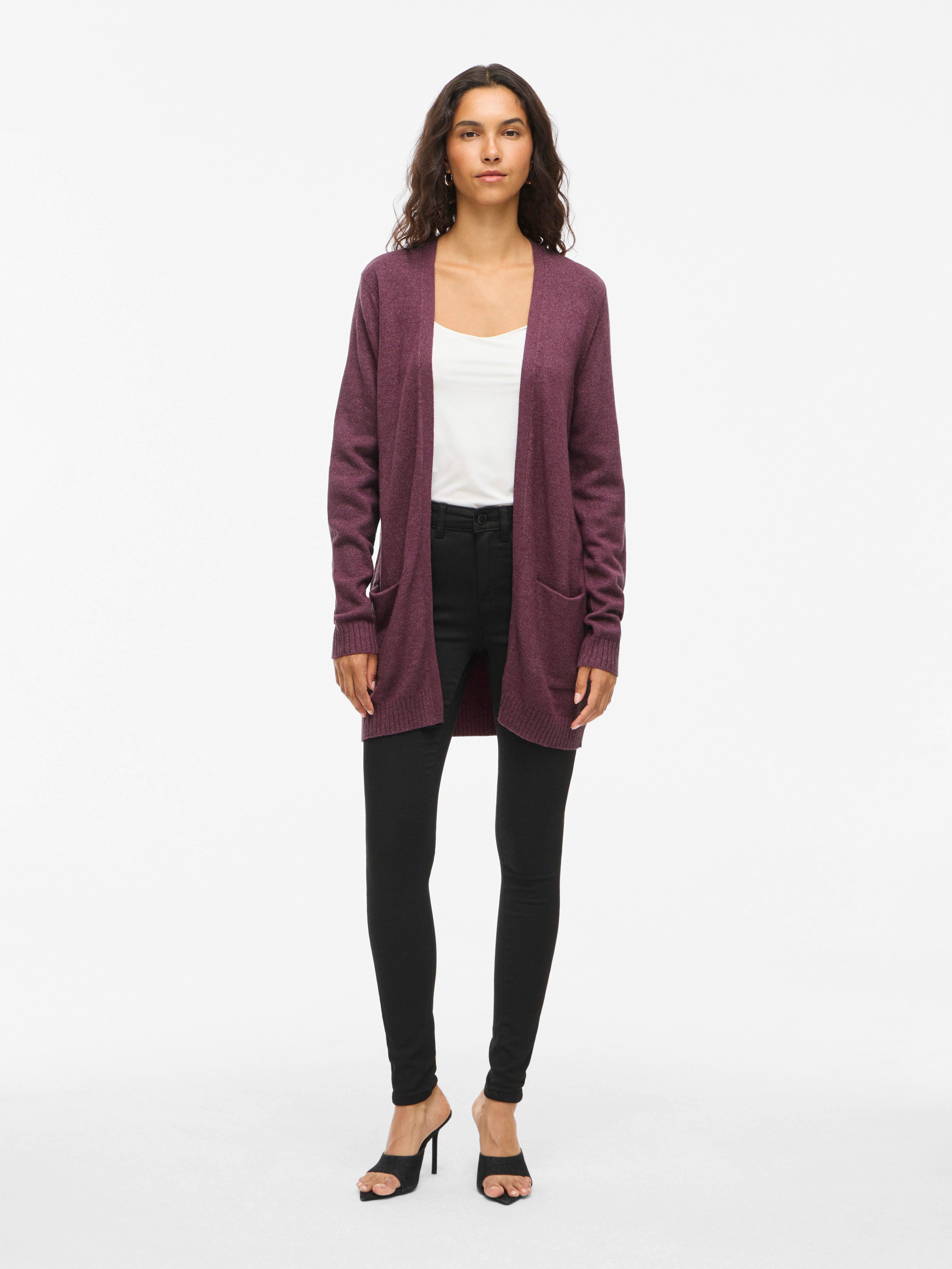 Vila Strickjacke VIRIL OPEN L/S KNIT CARDIGAN - NOOS Viskosemischung, regular fit