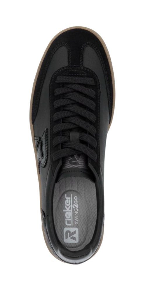 Rieker San Diego (Glattleder) schwarz/braun Damen Sneaker – Bild 2 von 5