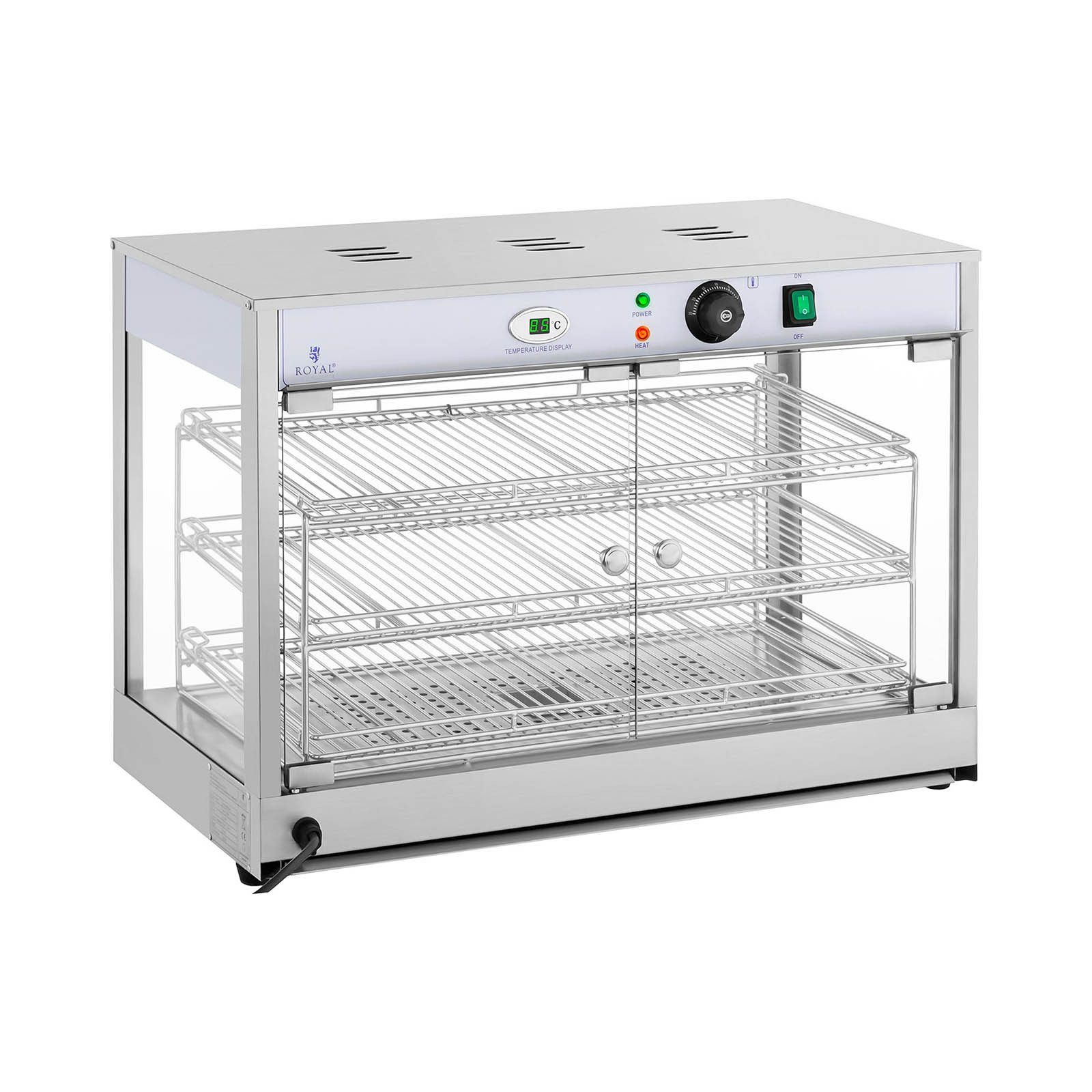Royal Catering Speisenwärmer Aufsatzvitrine Heiße Theke Warmhaltevitrine Wärmevitrine