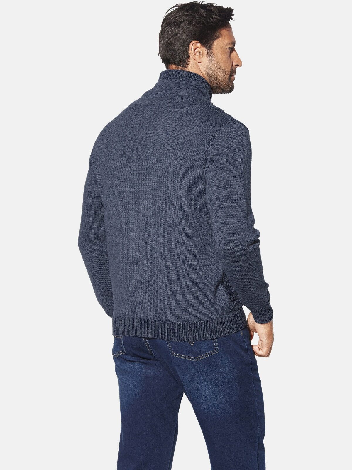 Jan Vanderstorm Schalkragenpullover AKSELGREN mit Strickmuster günstig online kaufen