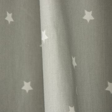 Prestigious Textiles Stoff Baumwollstoff Twinkle Sterne grau weiß Stoff Gardinenstoff Dekostoff