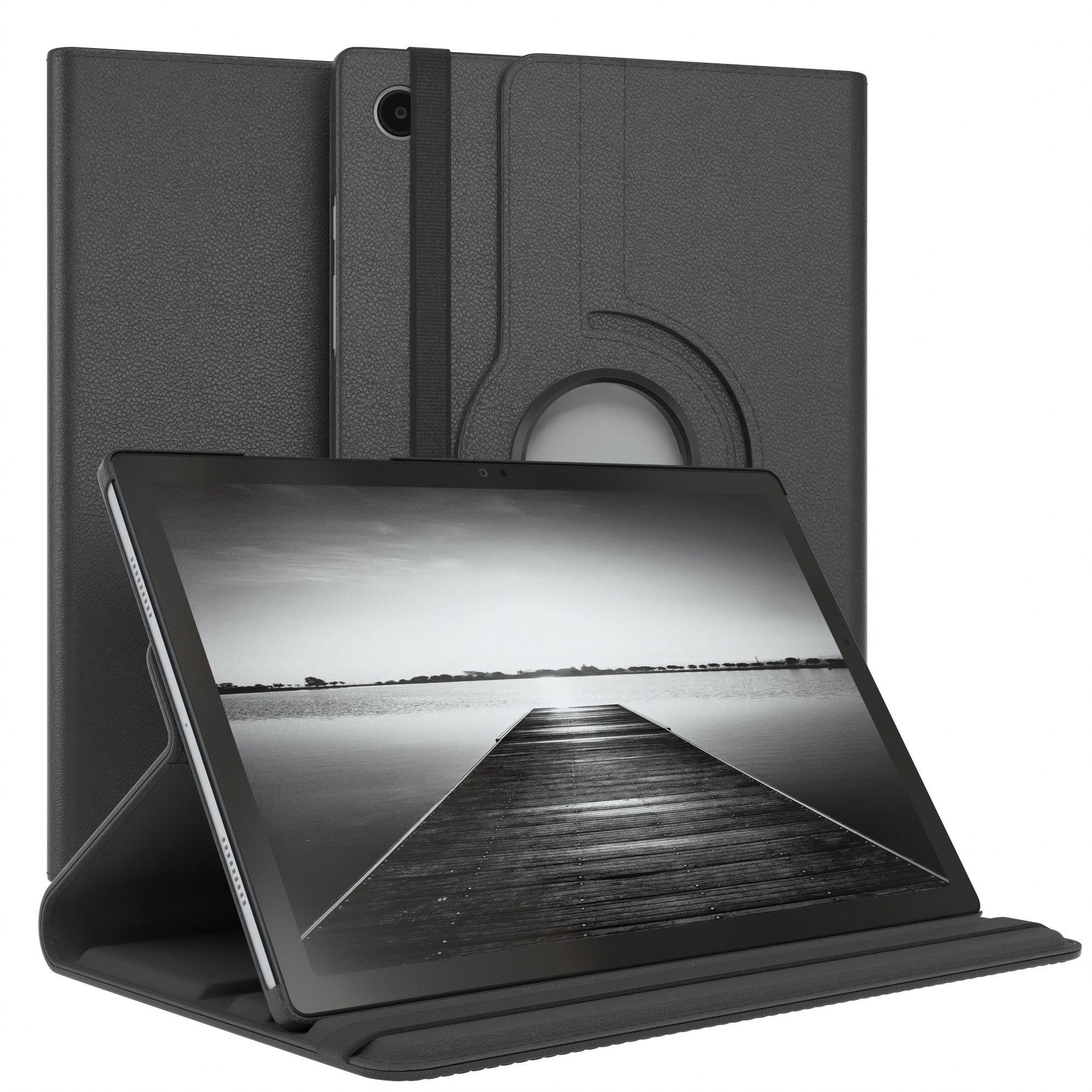 EAZY CASE Tablet-Hülle Rotation Case für Samsung Galaxy Tab A8 10.5 LTE 10,5 Zoll, Hülle 360° drehbar mit Standfunktion Etui Anti-Kratz Tasche Schwarz