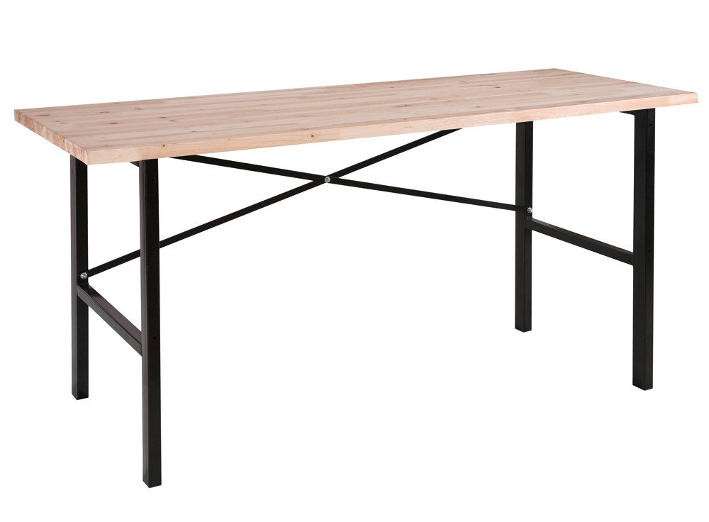 rikta Werkbank Werkbank mit 30 mm Fichtenholztischplatte, 159 cm, 200 kg, (Set), 30 mm starke Fichtenholzplatte, belastbar bis 200 kg