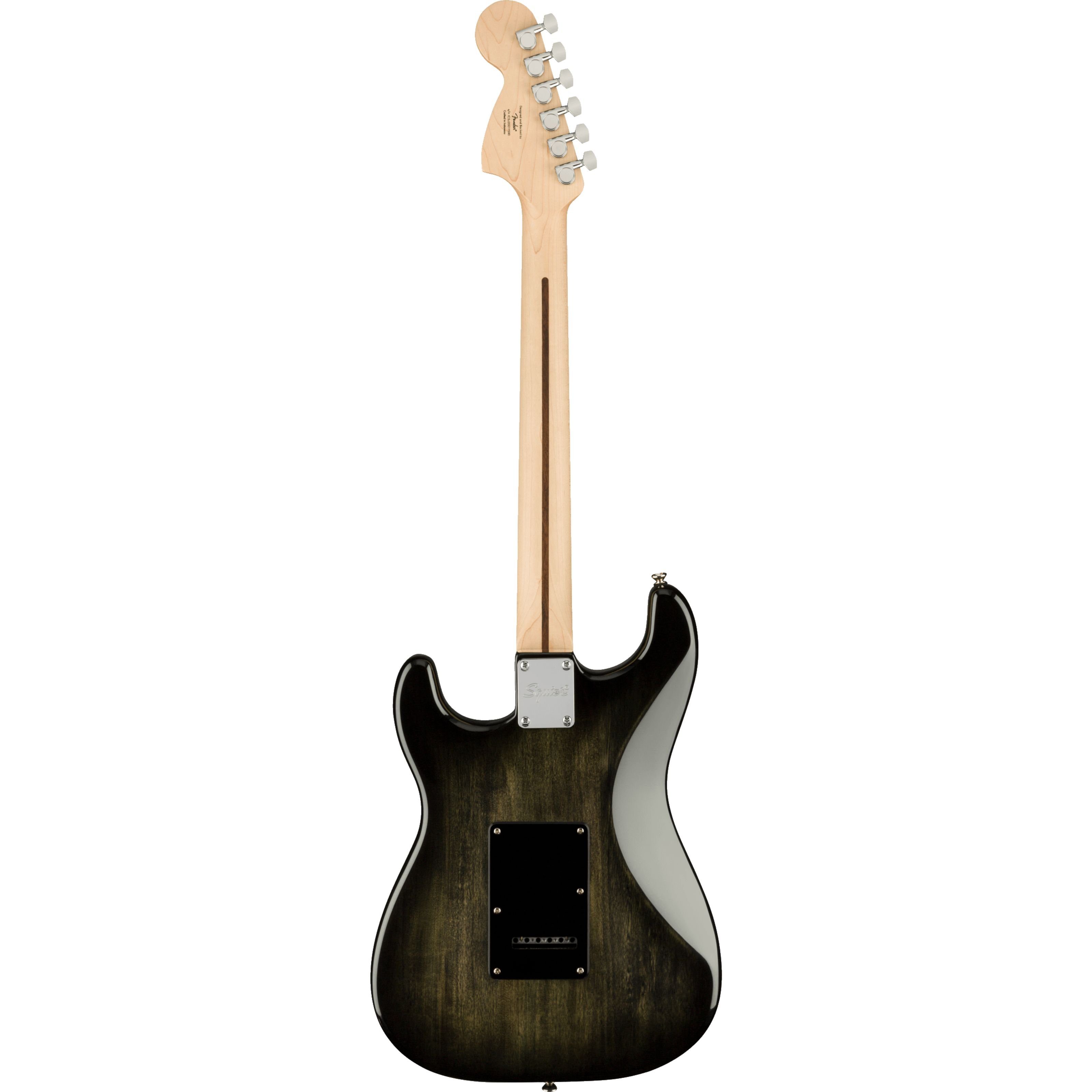 Squier E-Gitarre, E-Gitarren, ST-Modelle, Affinity Series Stratocaster FMT HSS MN Black Burst - E-Gitarre