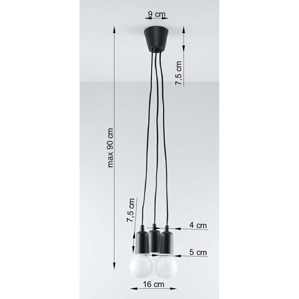 Küche Schwarz nicht PVC 90 etc-shop cm H inklusive, Esszimmer Pendelleuchte Pendelleuchte, Deckenleuchte Leuchtmittel