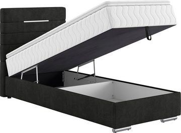 INOSIGN Boxbett Stratus, mit RGB-LED Beleuchtung, Bettkasten und Matratze