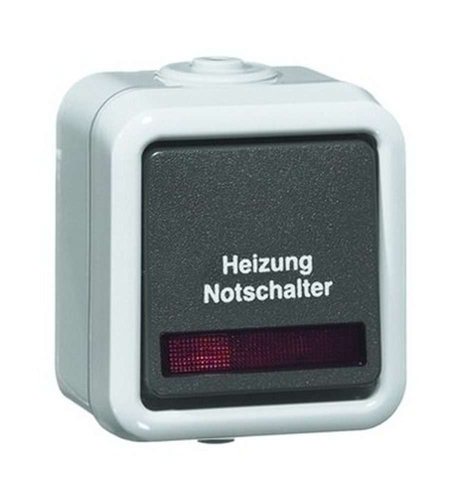 PEHA Переключатель, Wippschalter AP 10A, 250V, gr/glänzend, Kontr