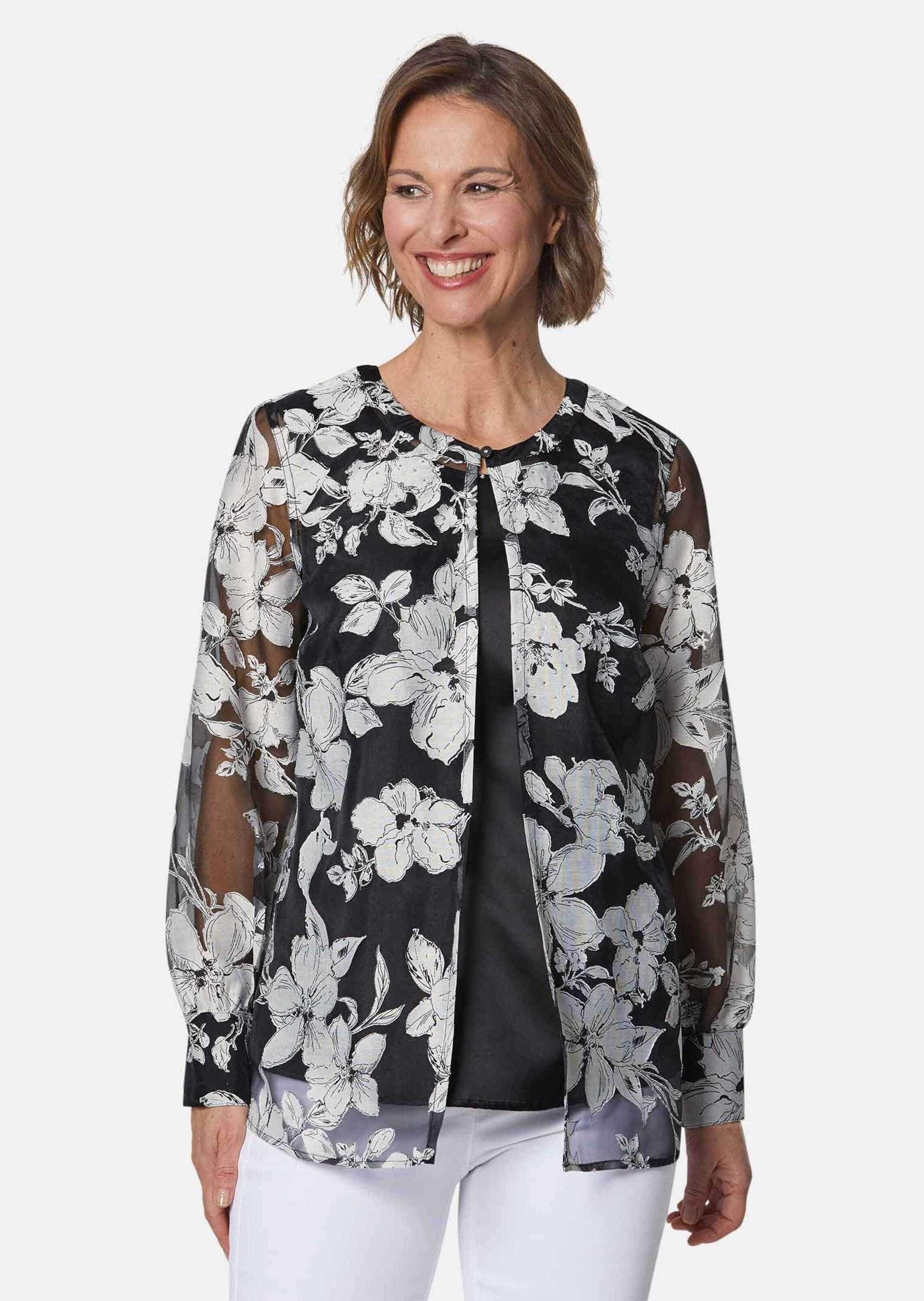 GOLDNER Shirtbluse Kurzgröße: Blusen-Set aus floraler günstig online kaufen