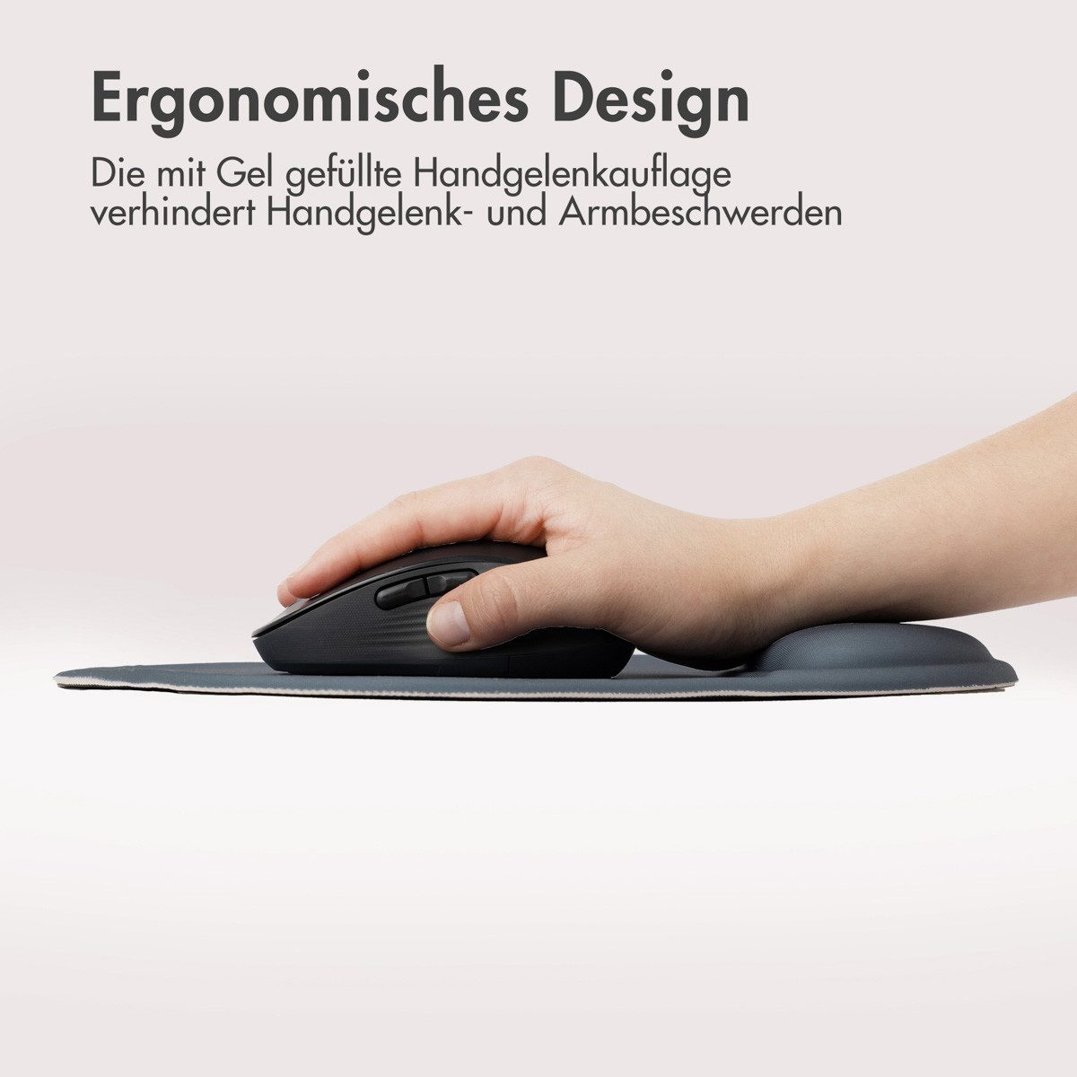 imoshion Mauspad imoshion Ergonomisches Mauspad - Mauspad mit Handgelenkstütze - 30 x 2 (1-St)
