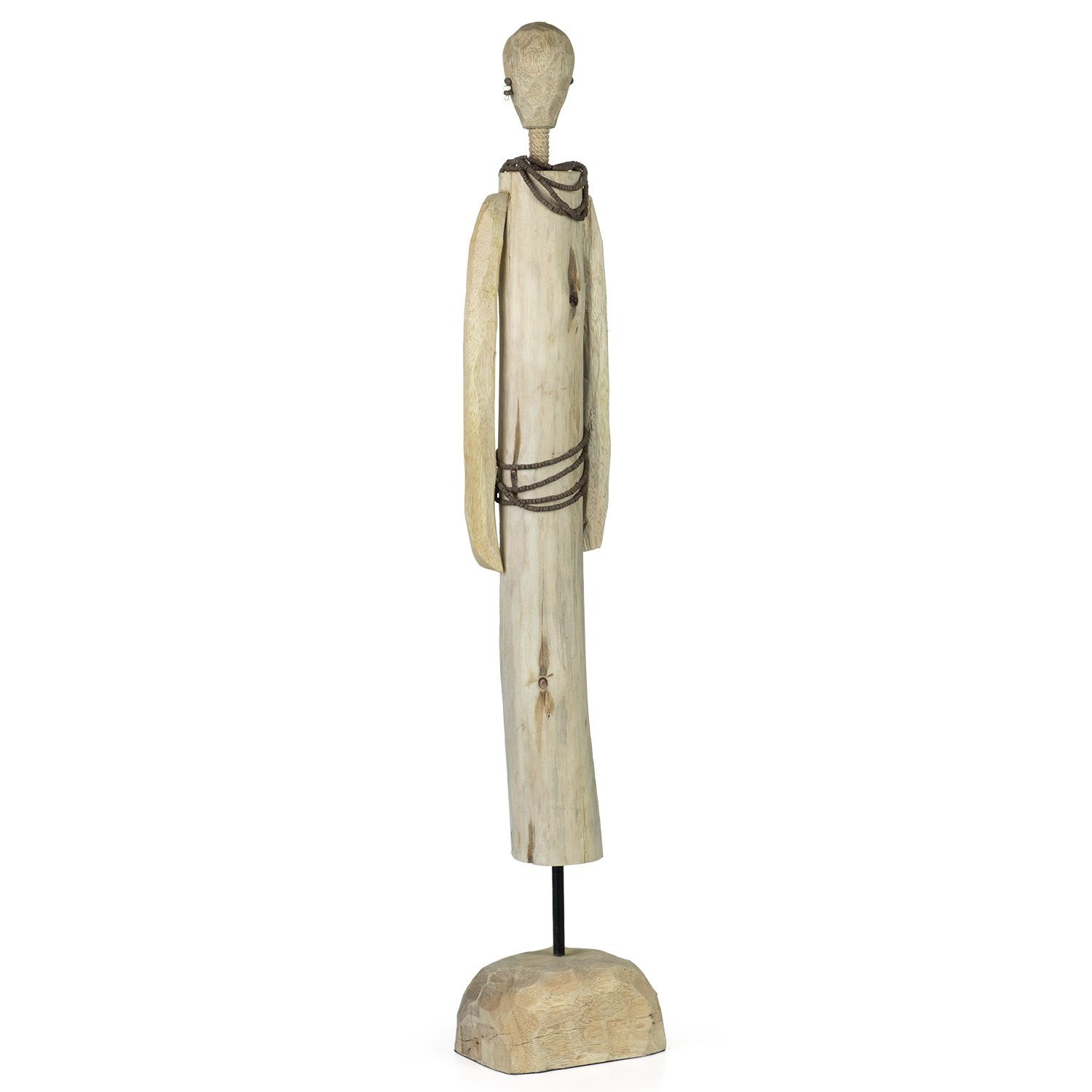 Girl Holz, Dekoobjekt Holzdeko Tischdeko, Skulptur Wanddeko, African Fensterdeko, Skulptur Moritz 9cm, 70x13x