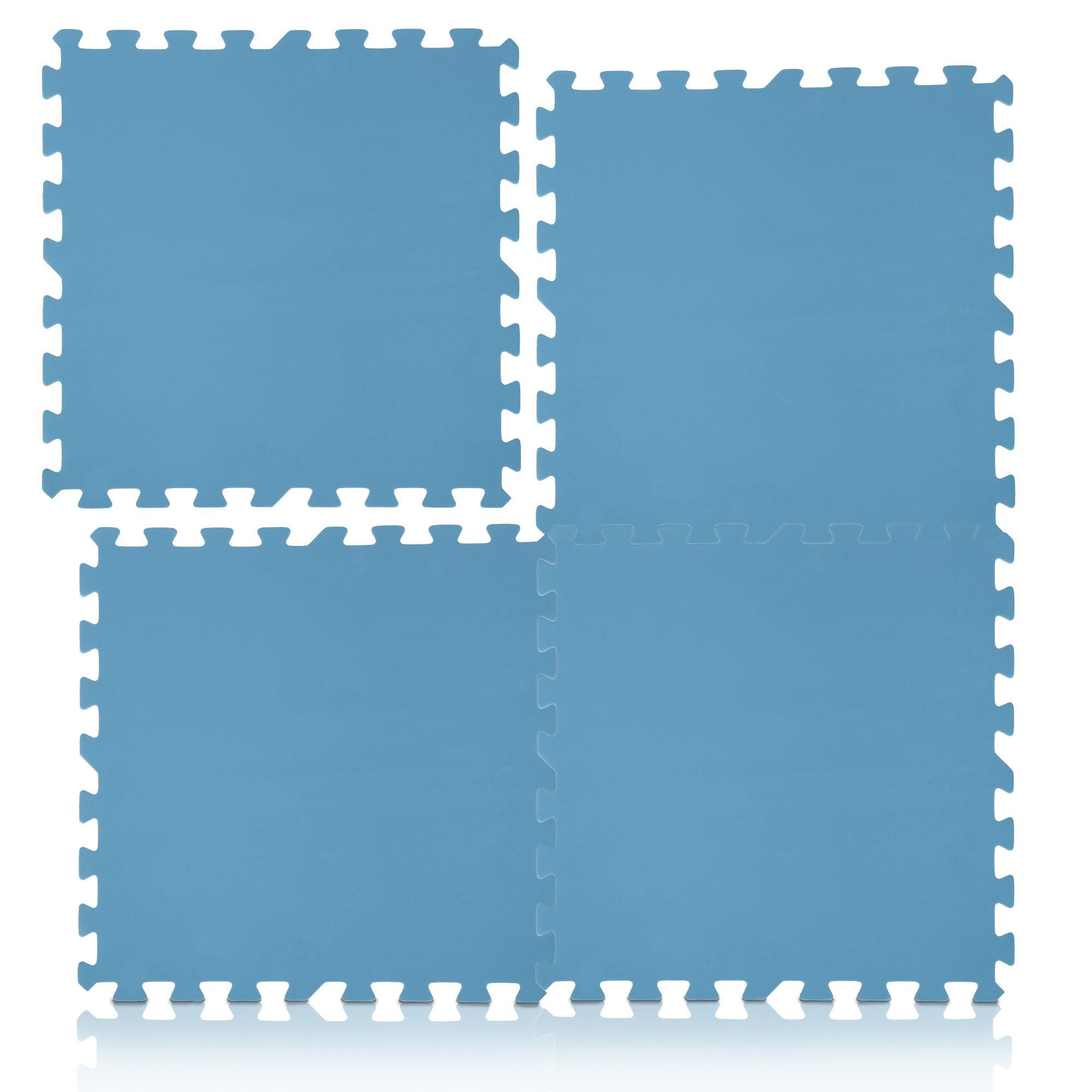 Pool-Bodenschutzfliese BM-03206, Spar-Set, 8-St., Pool-Bodenschutzmatte (Blau), Bodenschutz Unterlegmatte zum Schutz ihres Pools, 8 Stück (50x50x0,4 cm) - 2m² - Robustes Stecksystem beliebig erweiterbar