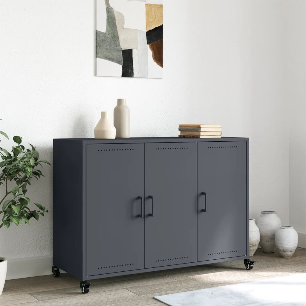 vidaXL Sideboard Sideboard Anthrazit 100,5x39x72 cm Stahl (1 St) günstig online kaufen