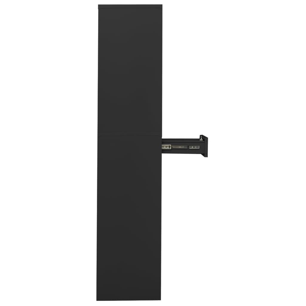 vidaXL Fächerschrank Büroschrank Stahl (1-St) Anthrazit 90x40x180 cm