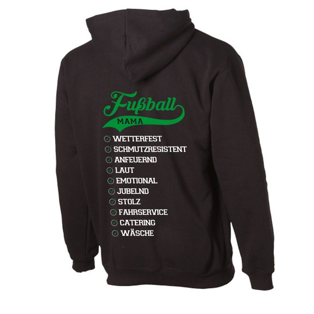 G-graphics Hoodie Eigenschaften einer Fussball-Mama mit trendigem Rückenprint mit Spruch