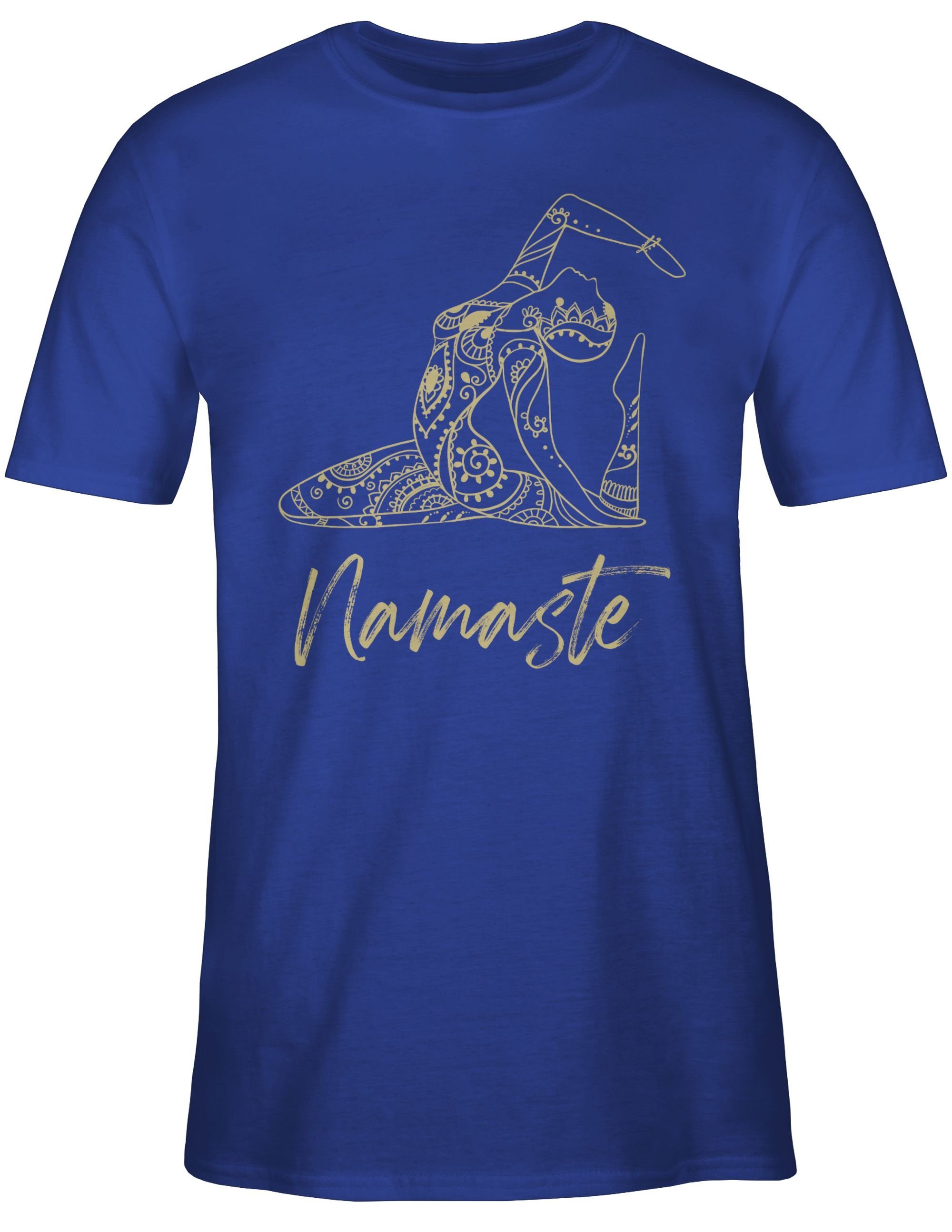 Royalblau Namaste Mandala Shirtracer 02 T-Shirt Yoga Geschenk Yoga