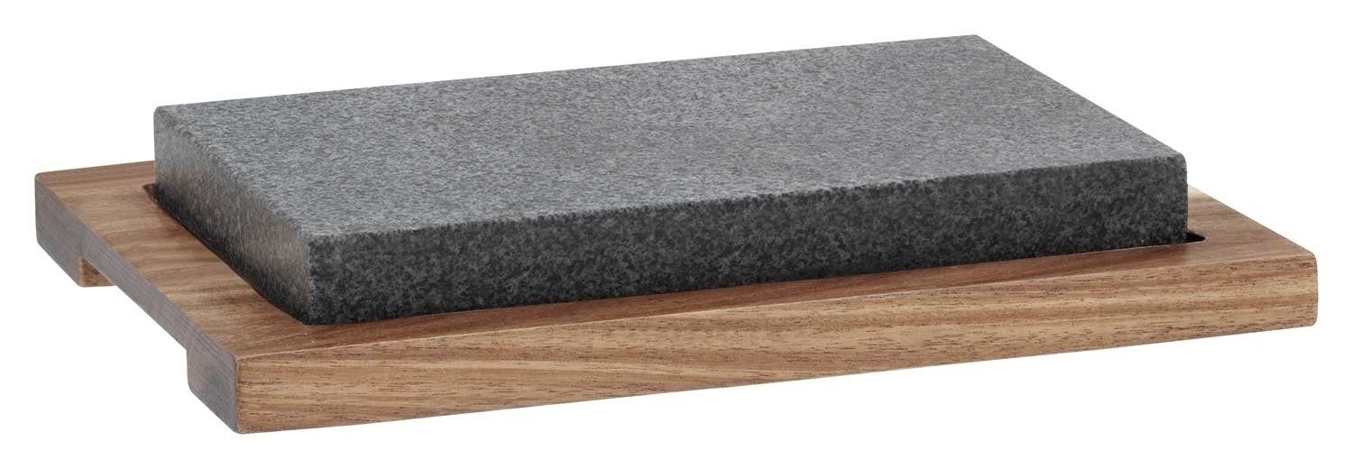2-teilig, Heißer Akazienholz, Stein-Set x 0,00 kela cm, aus 16 24 Tischgrill W, Stein aus Brett Granit COUNTRY,