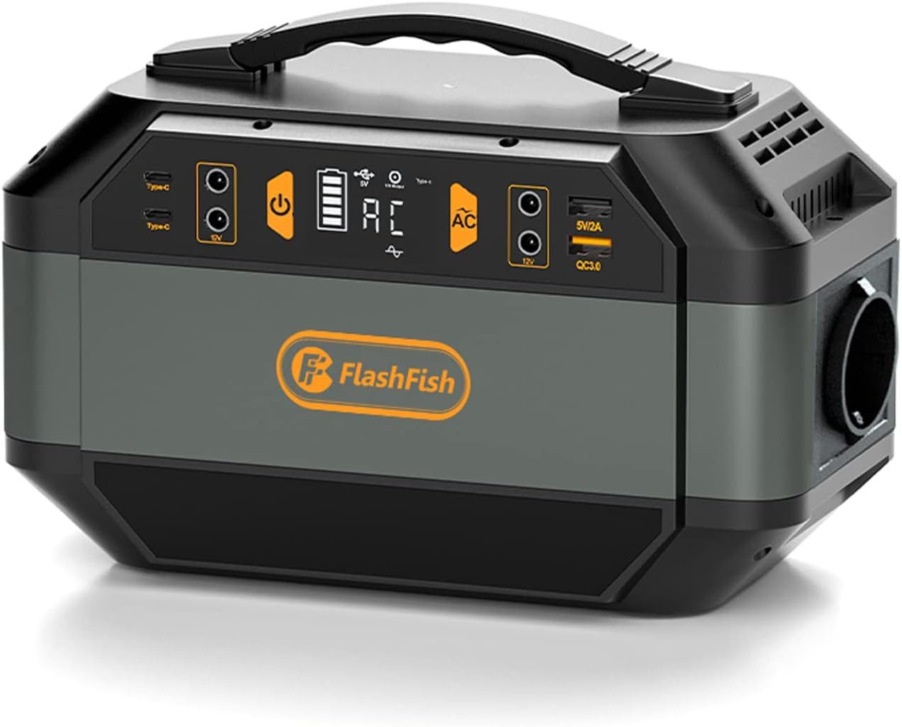 Flashfish Stromerzeuger Tragbare Powerstation 330W(600W Spitze),288,6Wh Akku,9 Ausgänge, 0,3 in kW, für Camping Wohnmobil und als Notstromaggregat