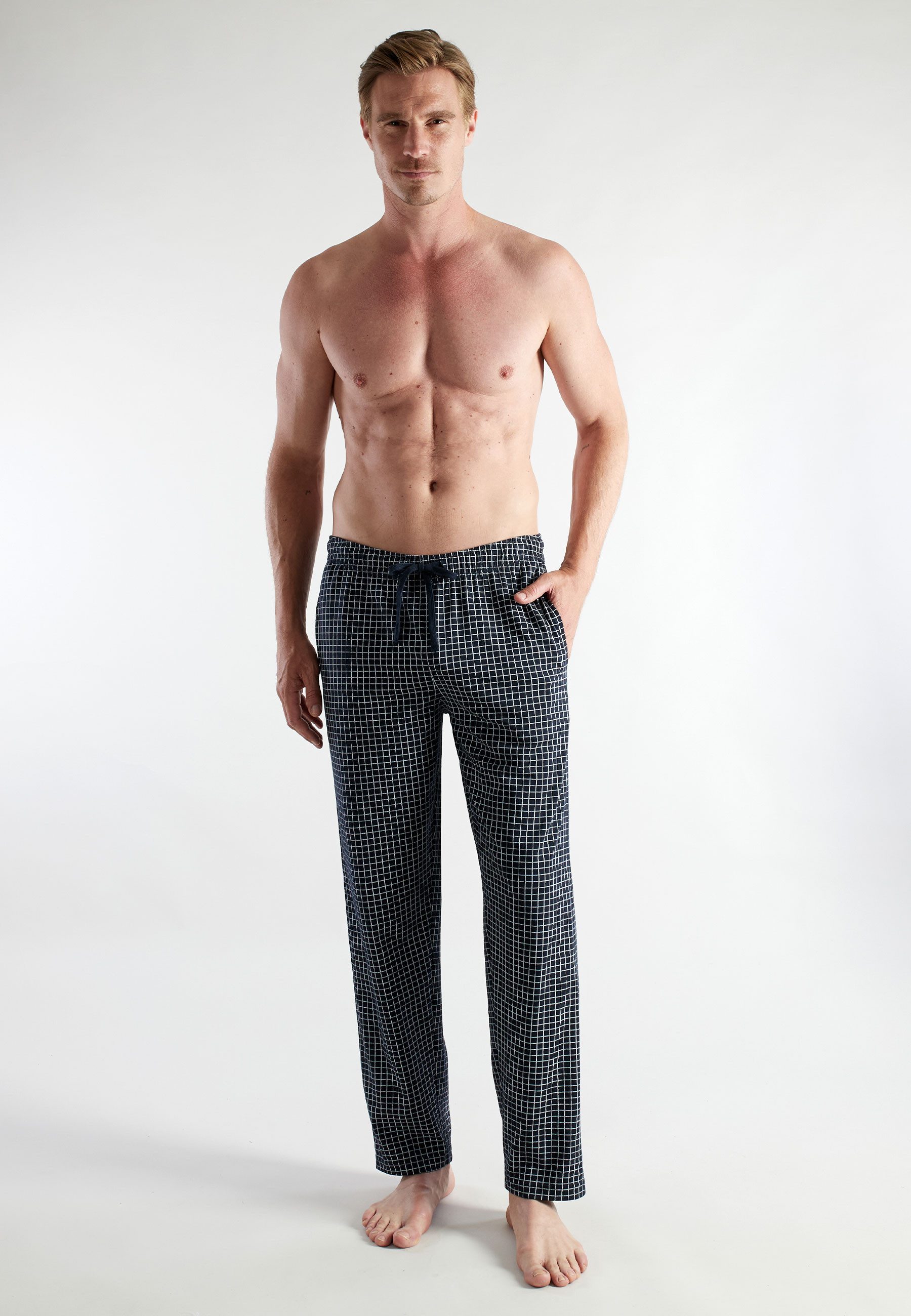 CECEBA Schlafhose CECEBA Herren Lange-Hose blau bedruckt (1-tlg) günstig online kaufen