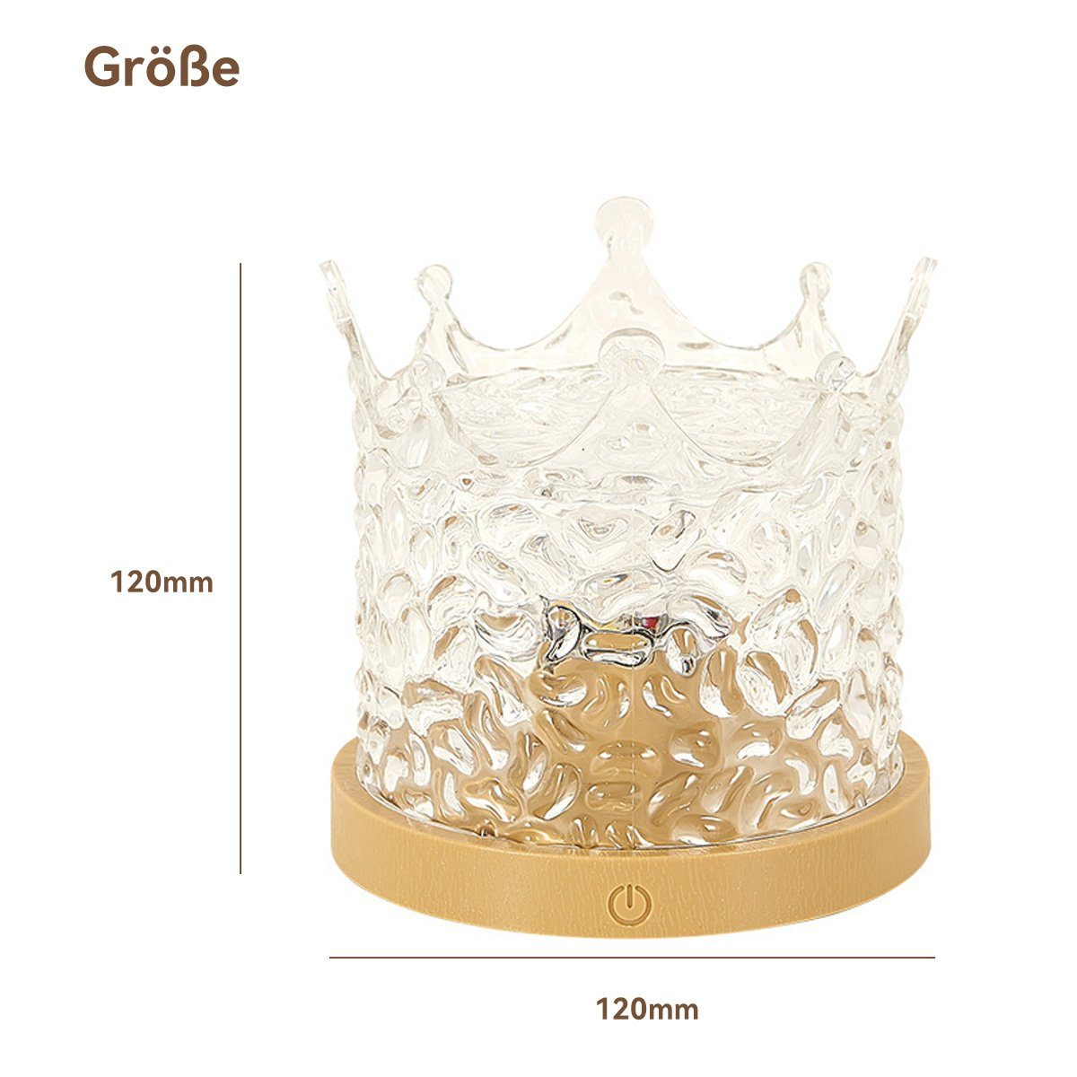 Water Ripple Crown DOPWii Stromanschluss (16RGB) dimmbar, Erfordert Fernbedienung mit Nachtlicht Nachtlicht
