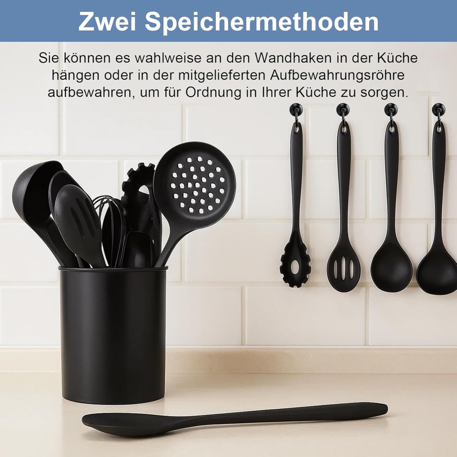 Youyijia Küchenorganizer-Set 15-teiliges Silikon Küchenutensilien Set – Bild 3 von 5