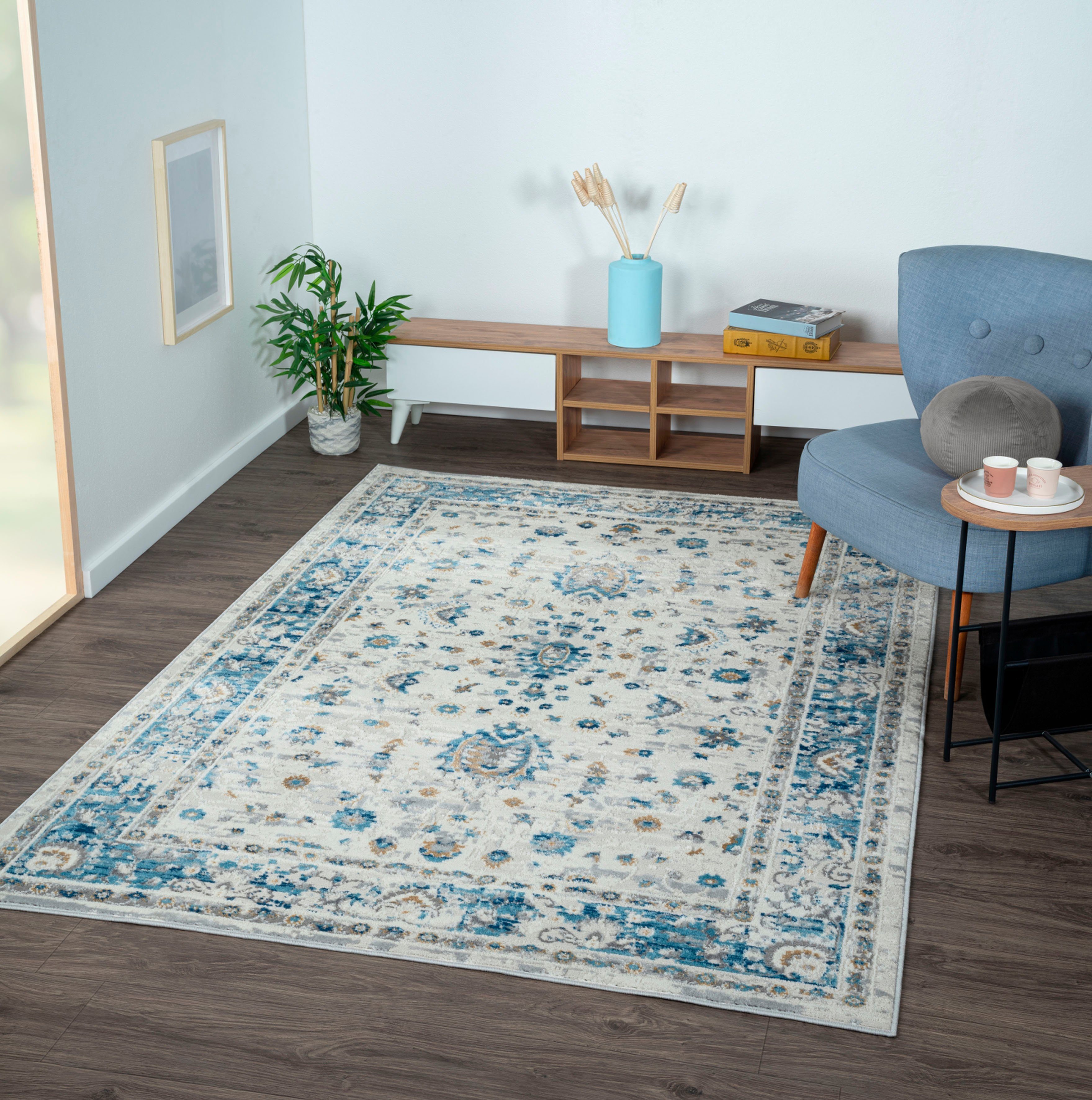 Myflair Möbel & Accessoires Teppich My Heriz, rechteckig, Höhe: 8 mm, Kurzflor, modernes Orient Design, besonders weich, auch in rund