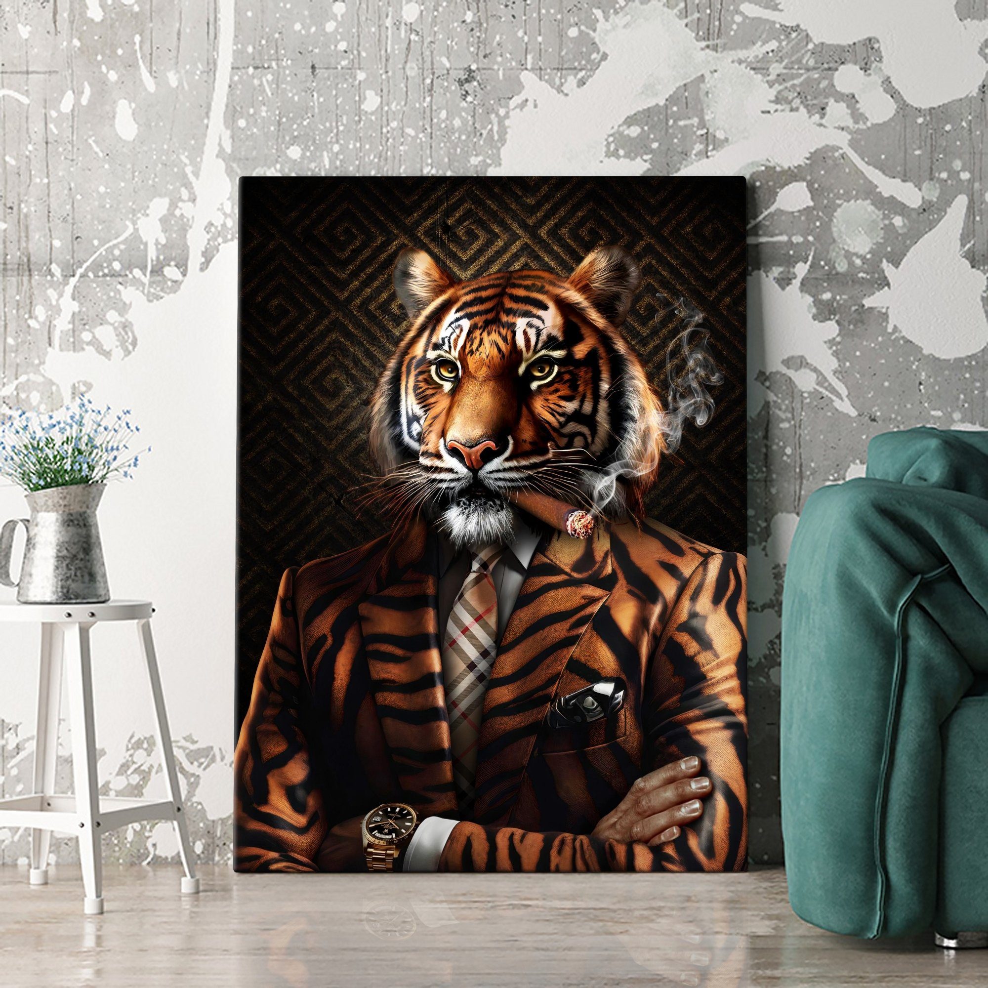 Artmazing Leinwandbild Tiger von Welt, Tiger von Welt, gesp. auf FSC Echtholz-Keilrahmen, in versch. Größen