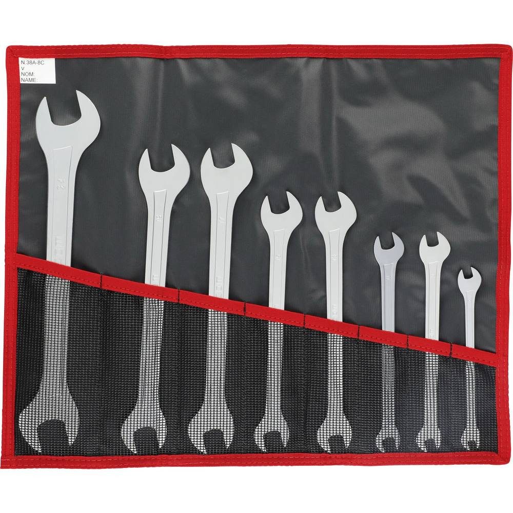 Facom Maulschlüssel Maulschluessel extra flach, Set 8-tlg 31.JE8T