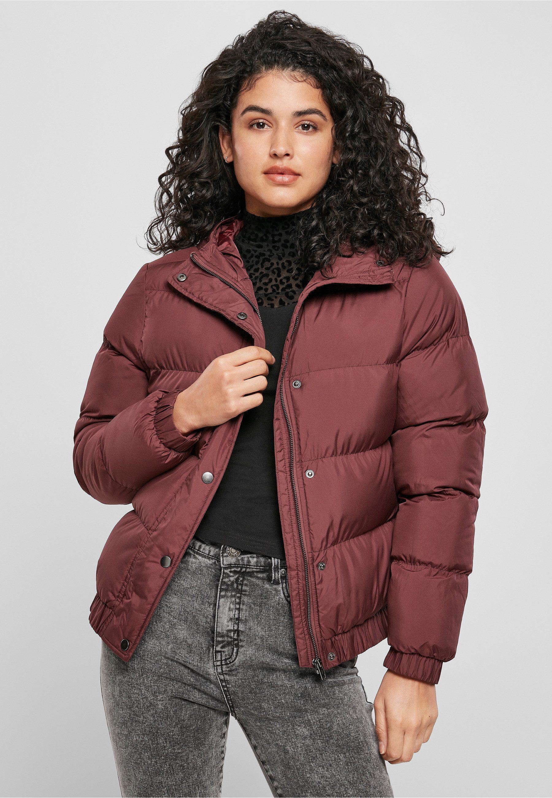 URBAN CLASSICS Winterjacke Urban Classics Damen Ladies Hooded Puffer Jacket (1-St)