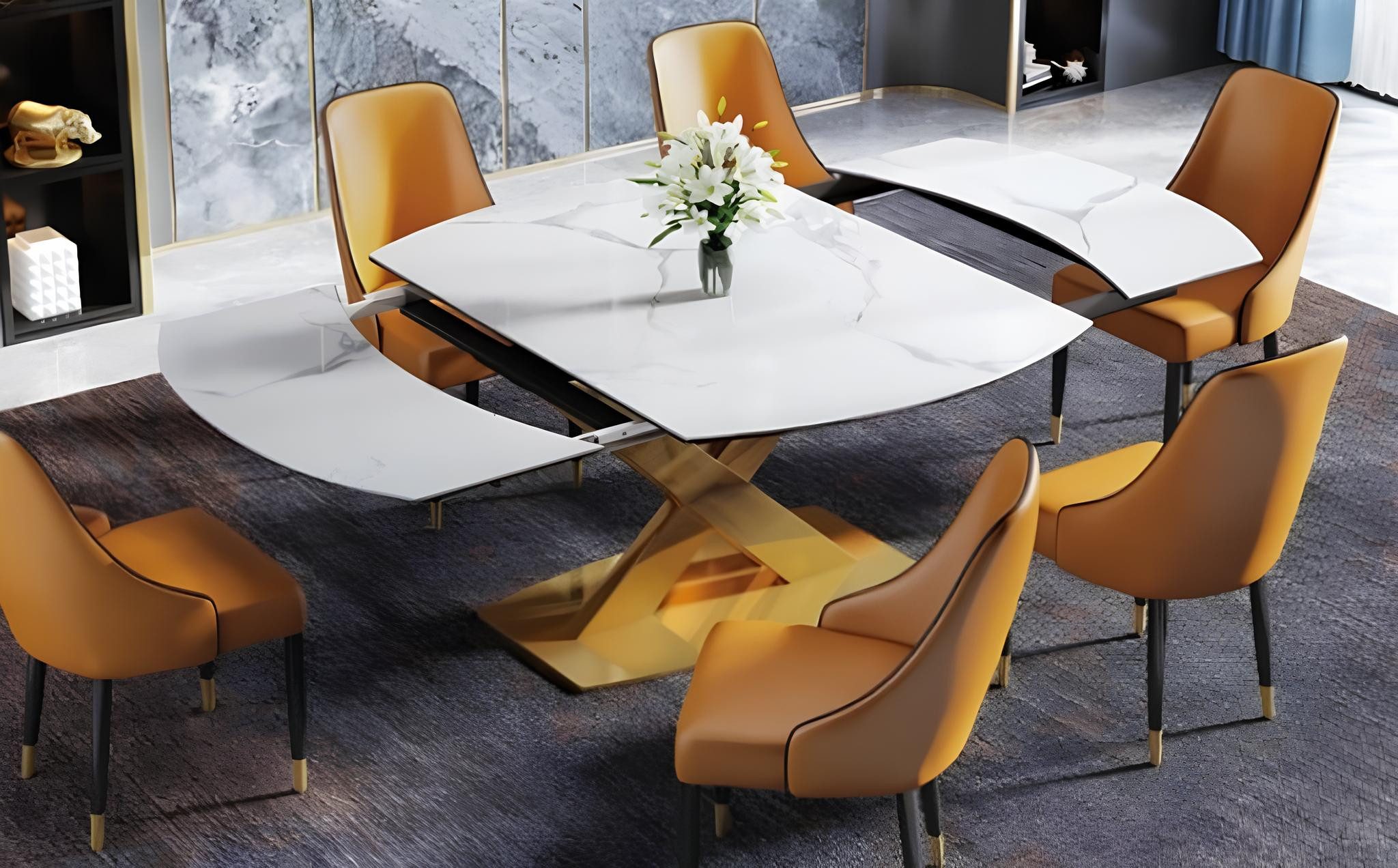 Xlmoebel Polsterstuhl Elegantes Esszimmer-Set mit multifunktionalem Tisch und Sitzpolstern, Hergestellt in Europa